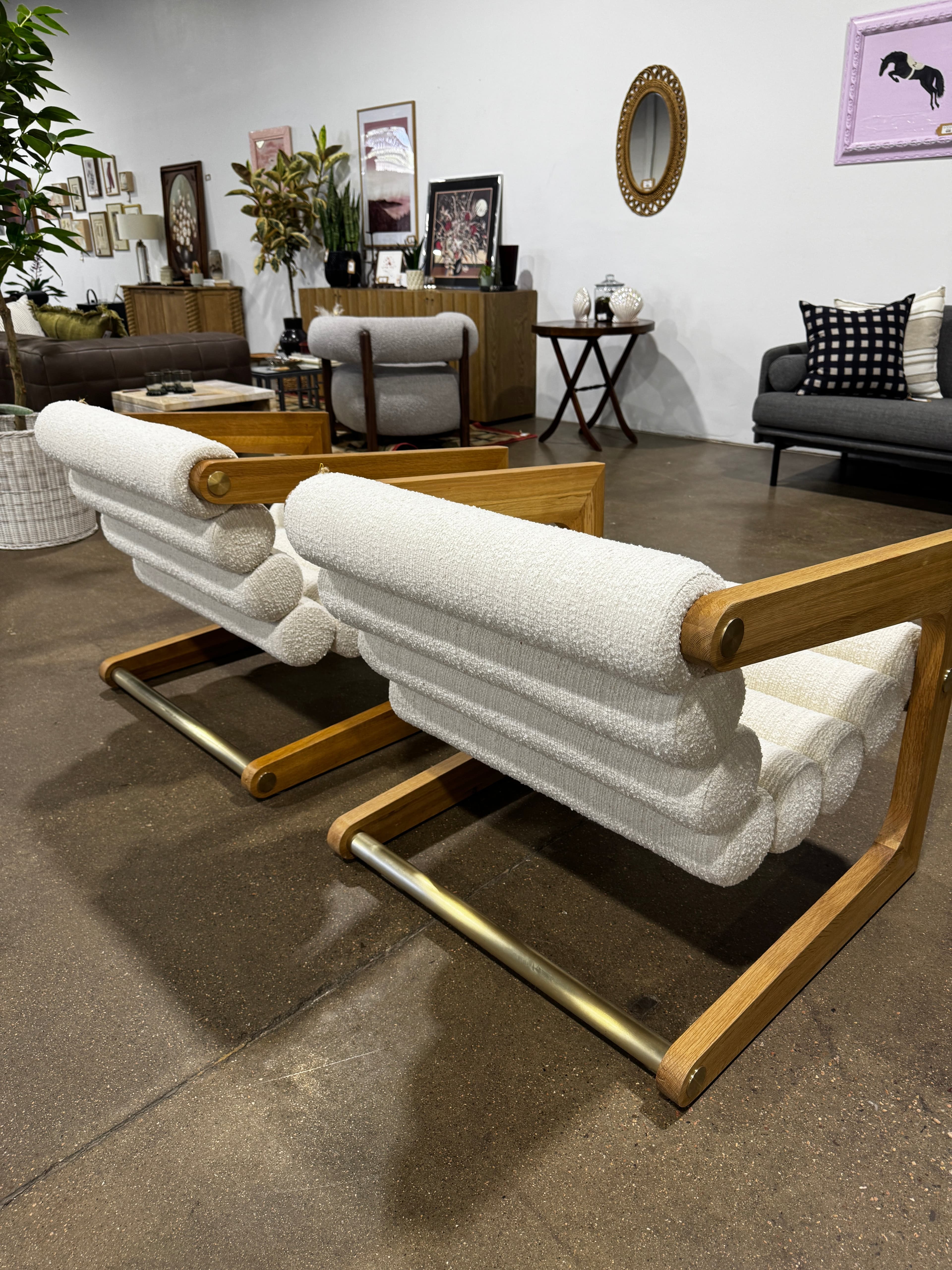 Denver Modern Durango Lounge Chair Mist Boucle - Thumbnail 5