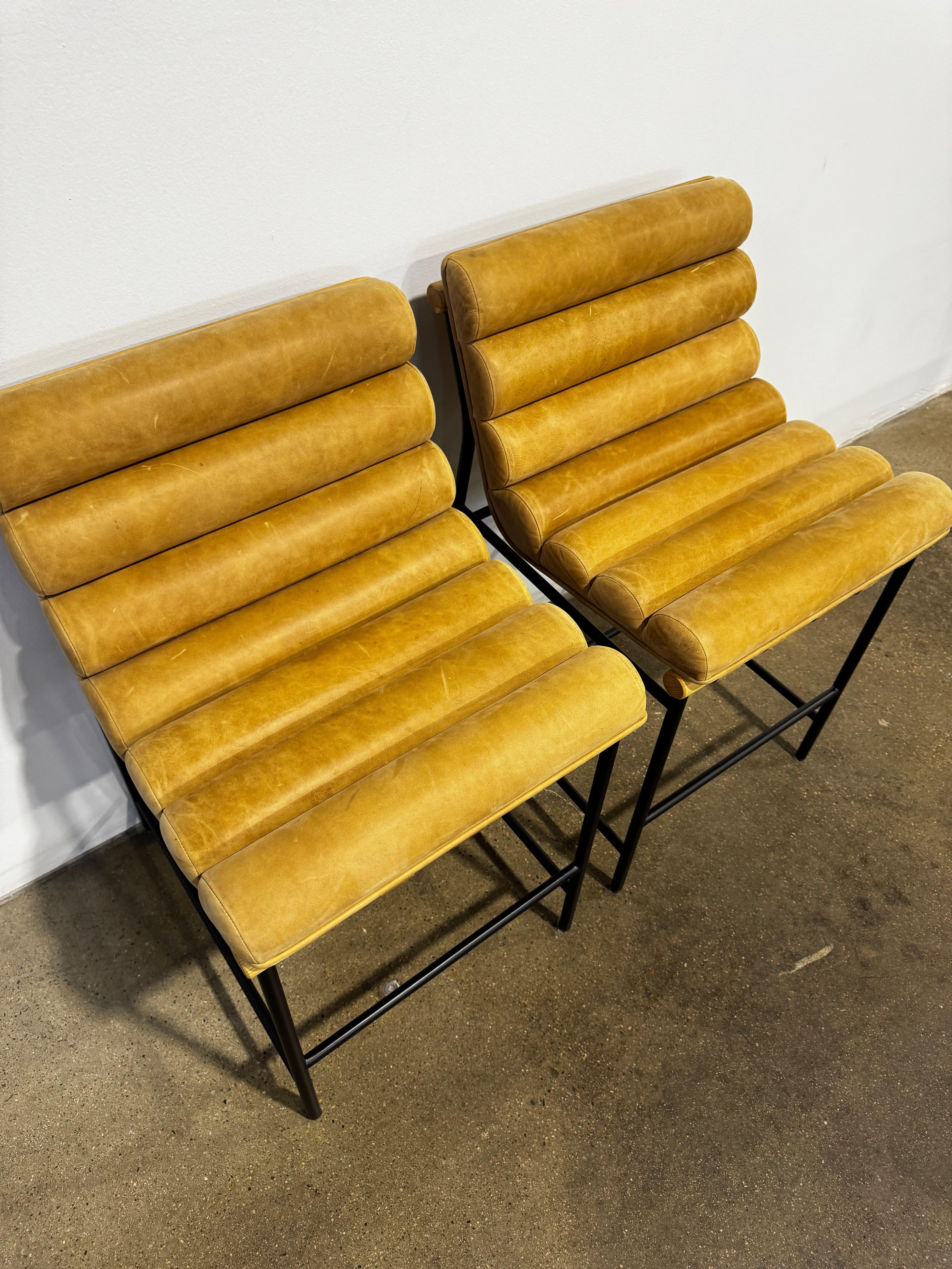 Denver Modern Vail Counter Stool - Sunflower Leather - Thumbnail 4