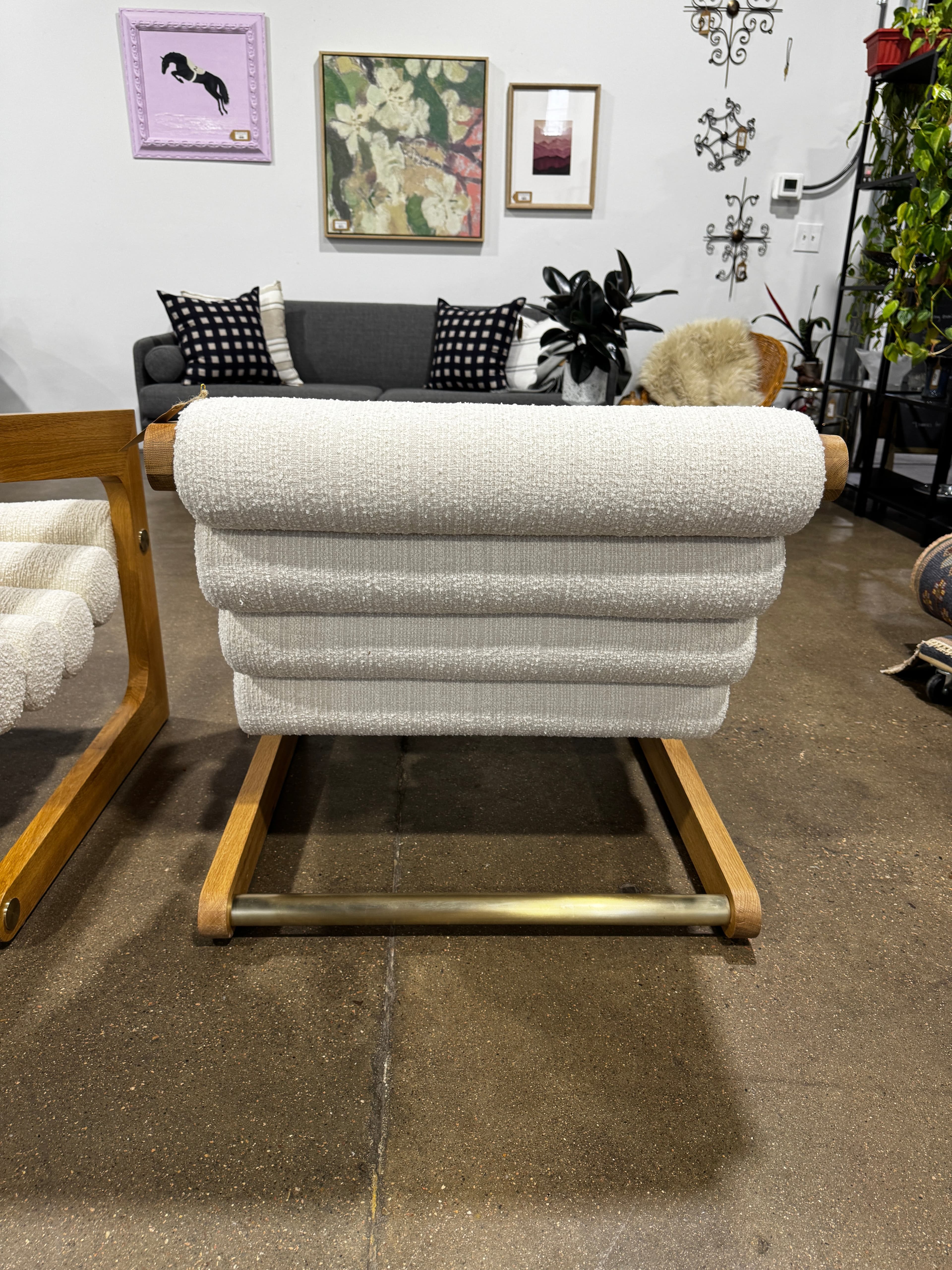 Denver Modern Durango Lounge Chair Mist Boucle - Thumbnail 4