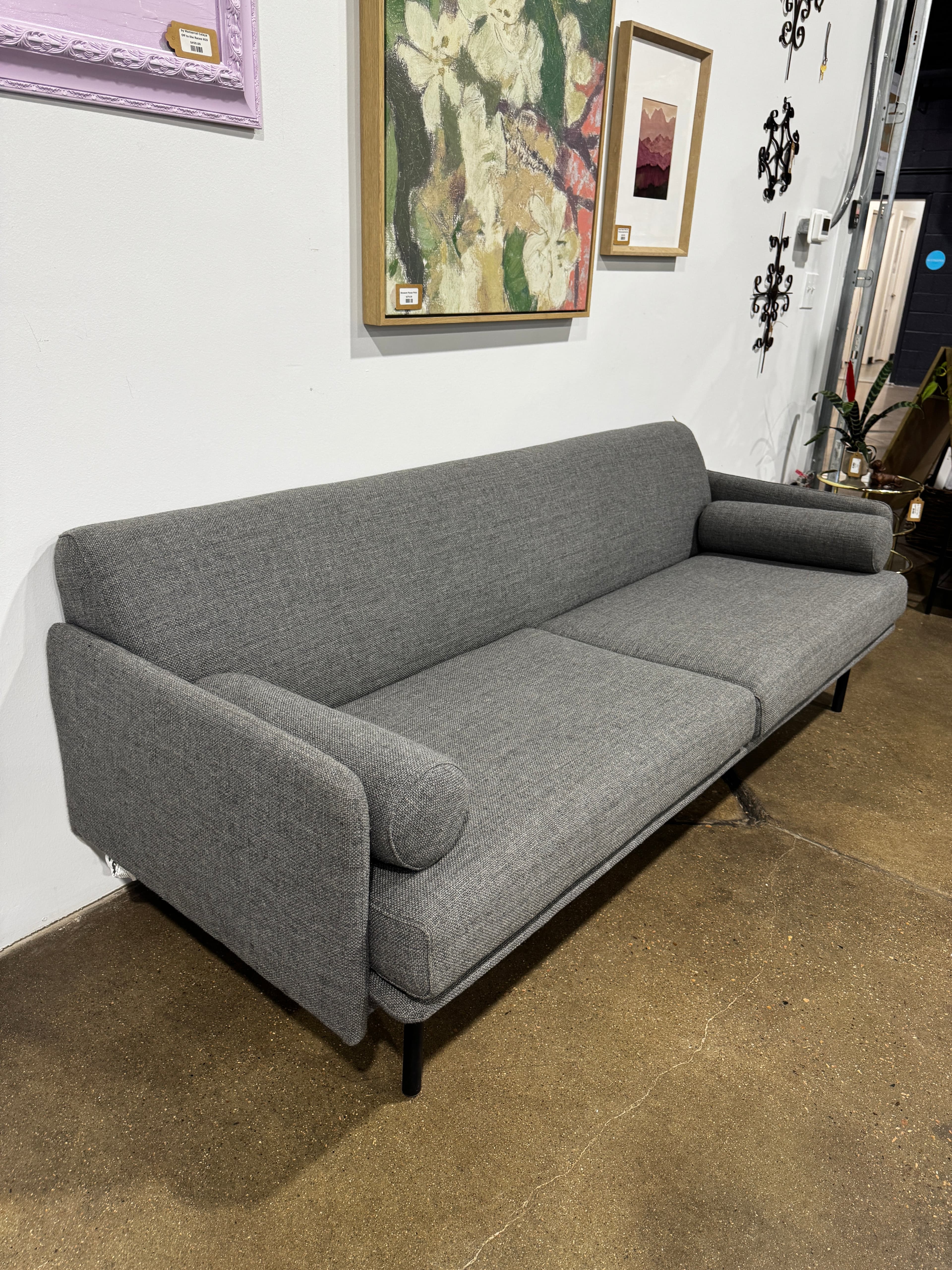 Denver Modern Foundry Sofa Andorra Pewter-86" - Thumbnail 3