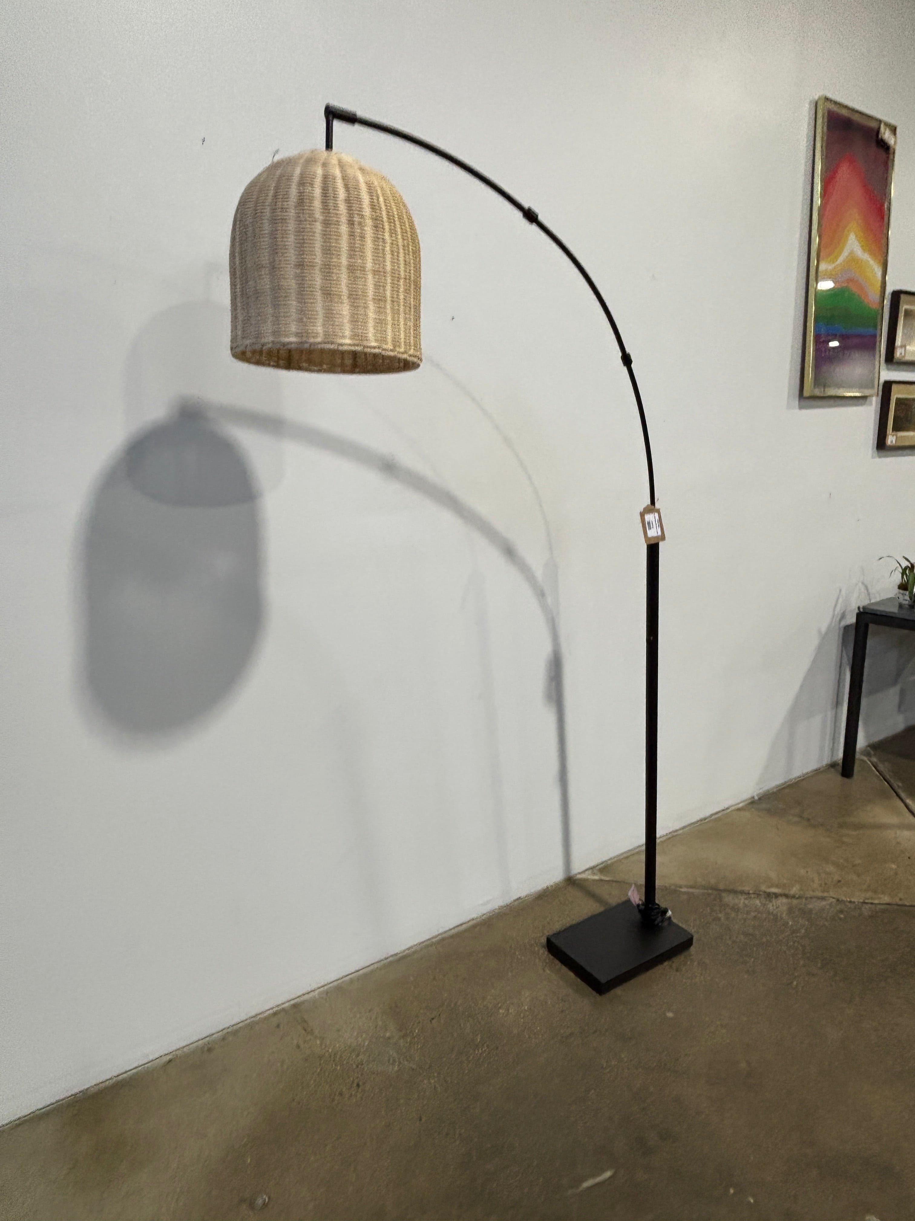 West Elm Louisa Rattan Arc Floor Lamp - Thumbnail 2