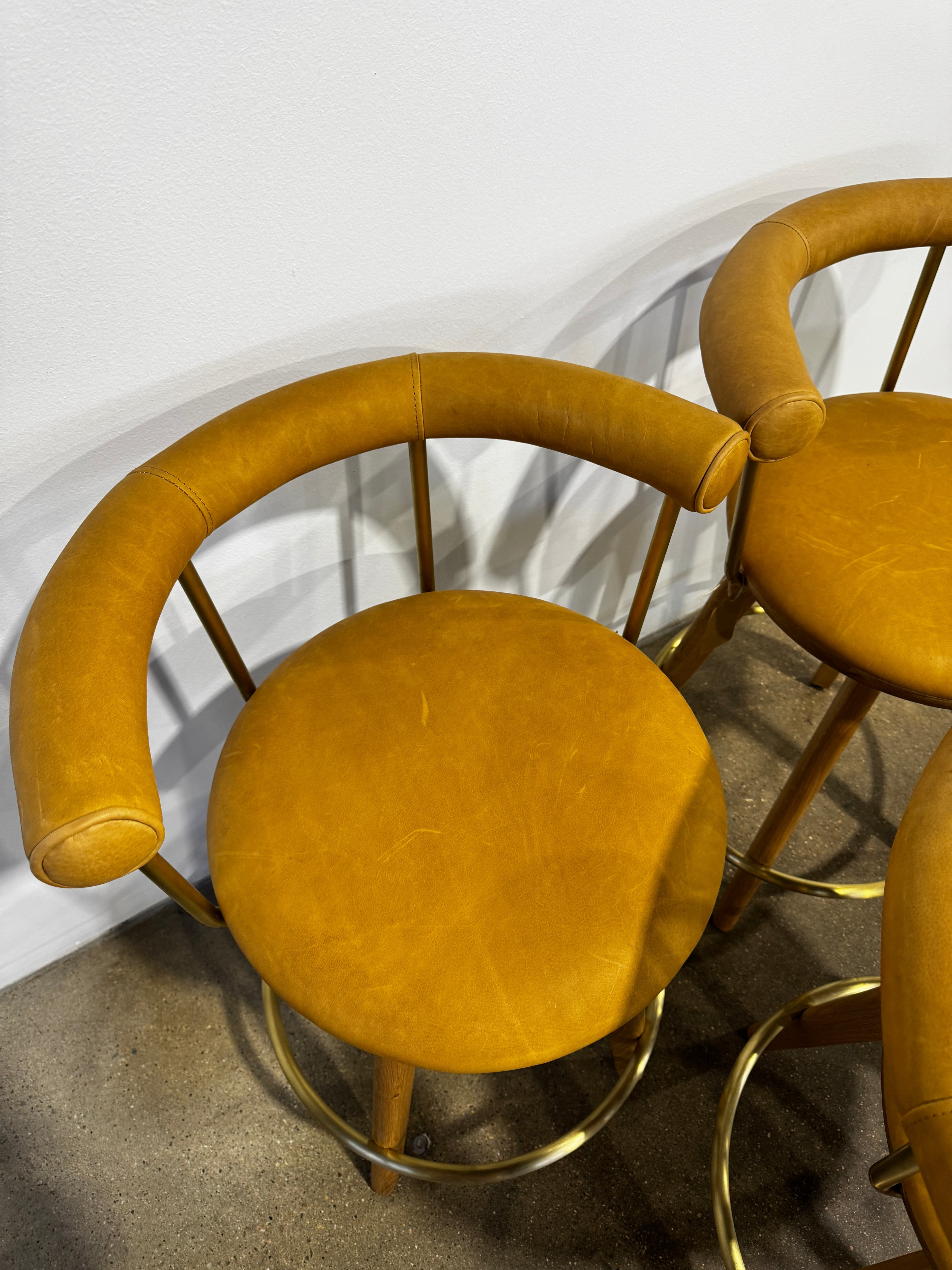 Denver Modern Keystone Swivel Counter Stool - Thumbnail 7