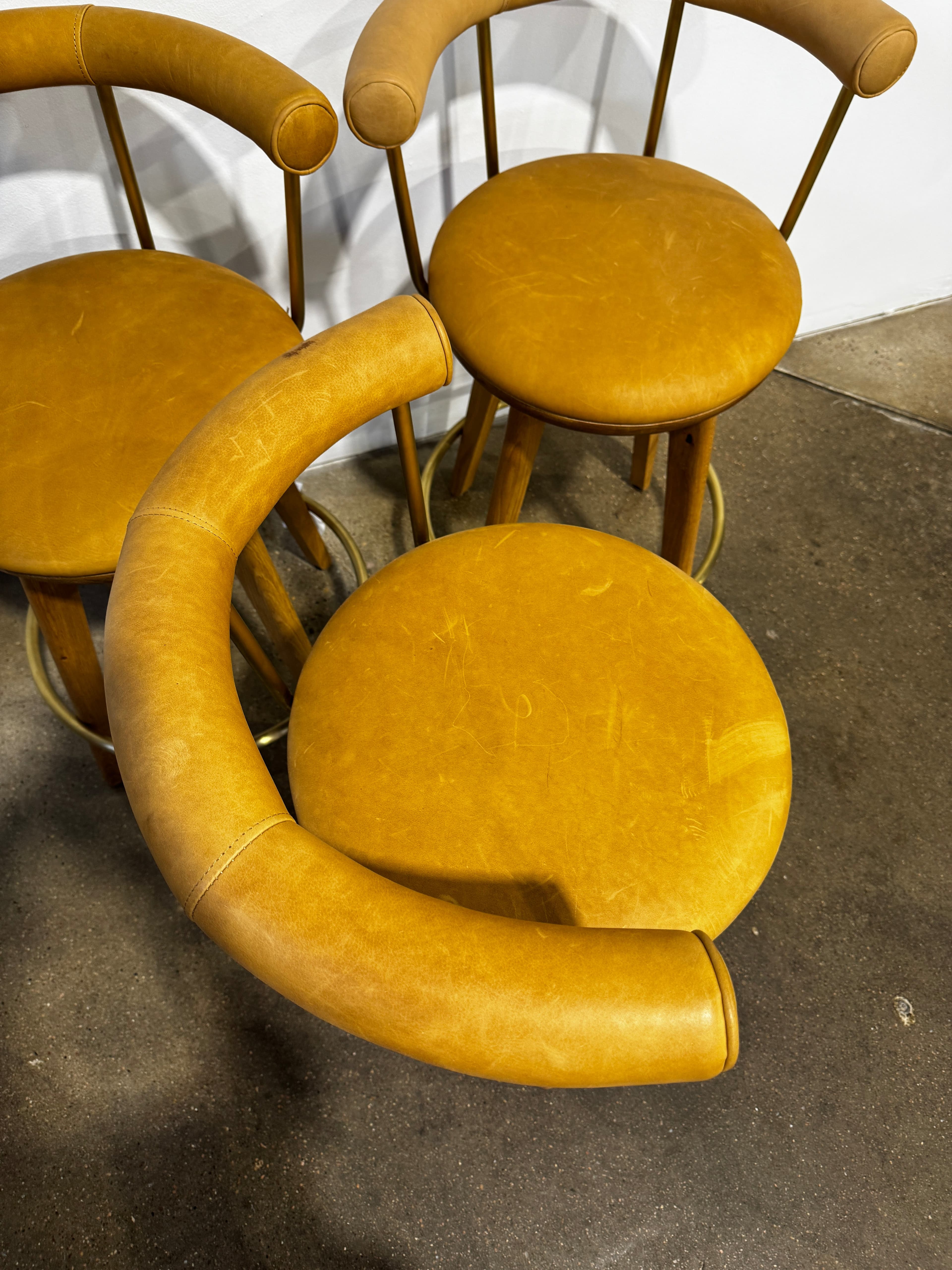 Denver Modern Keystone Swivel Counter Stool - Thumbnail 6