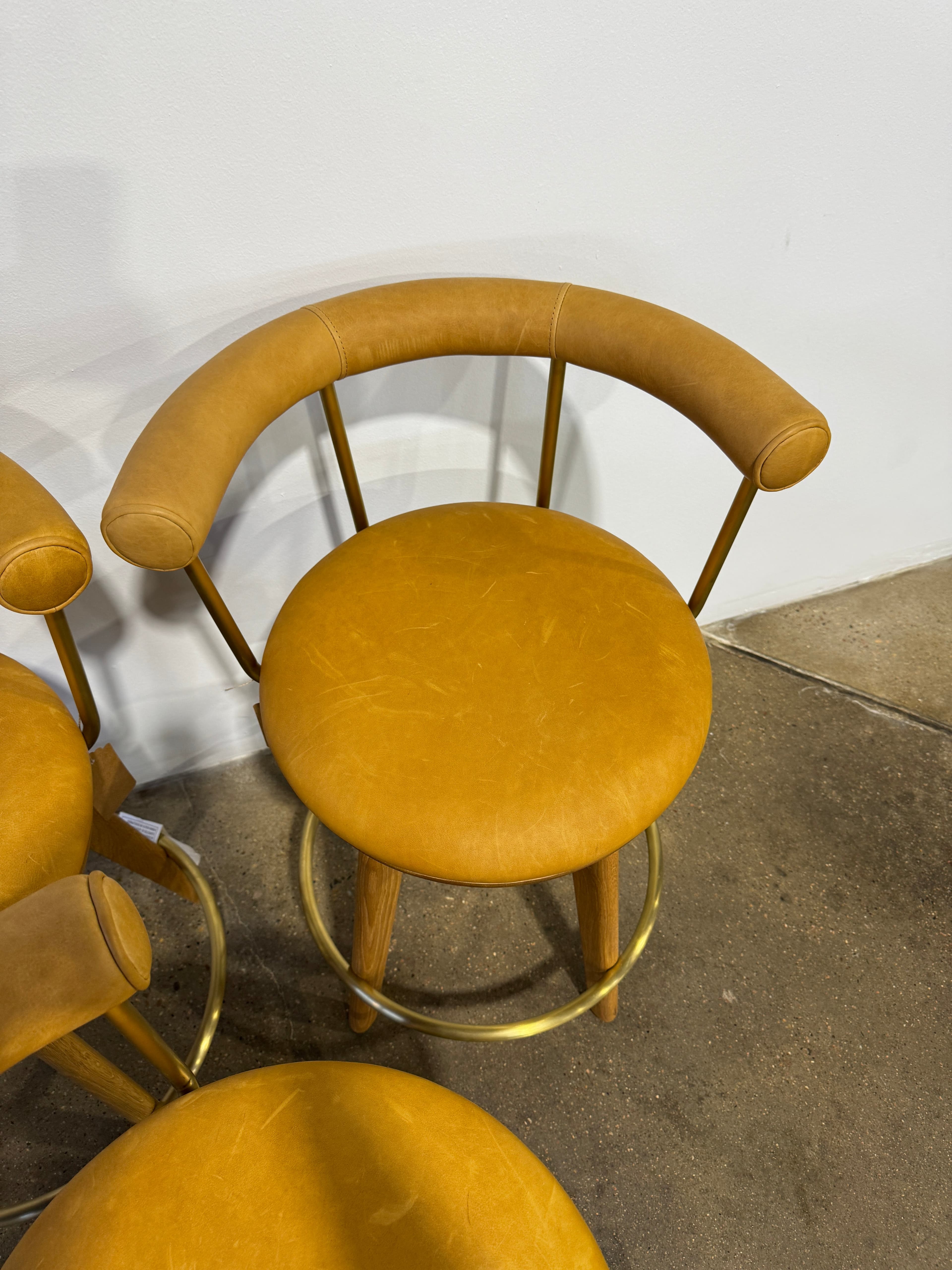Denver Modern Keystone Swivel Counter Stool - Thumbnail 5