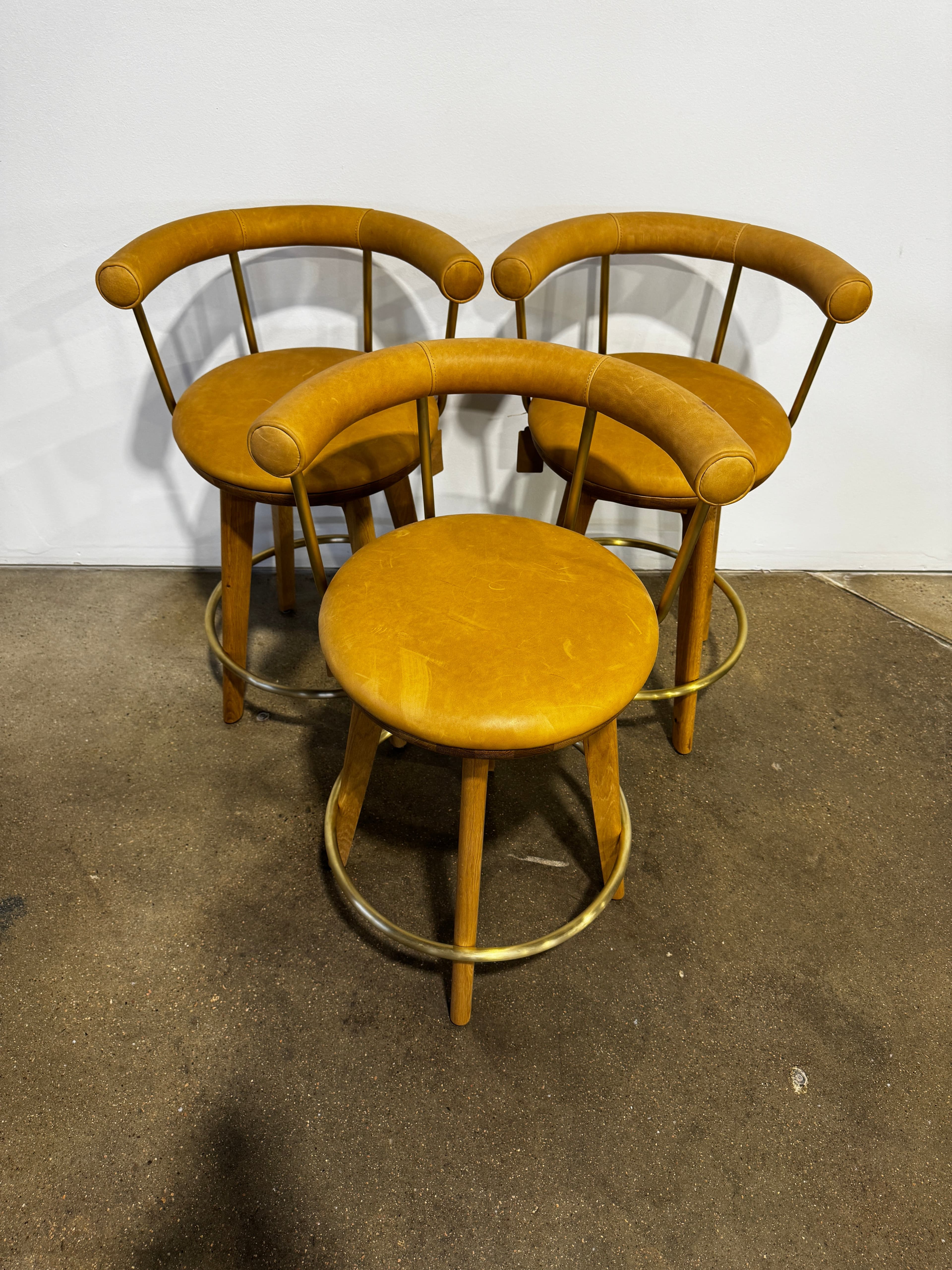 Denver Modern Keystone Swivel Counter Stool - Thumbnail 2