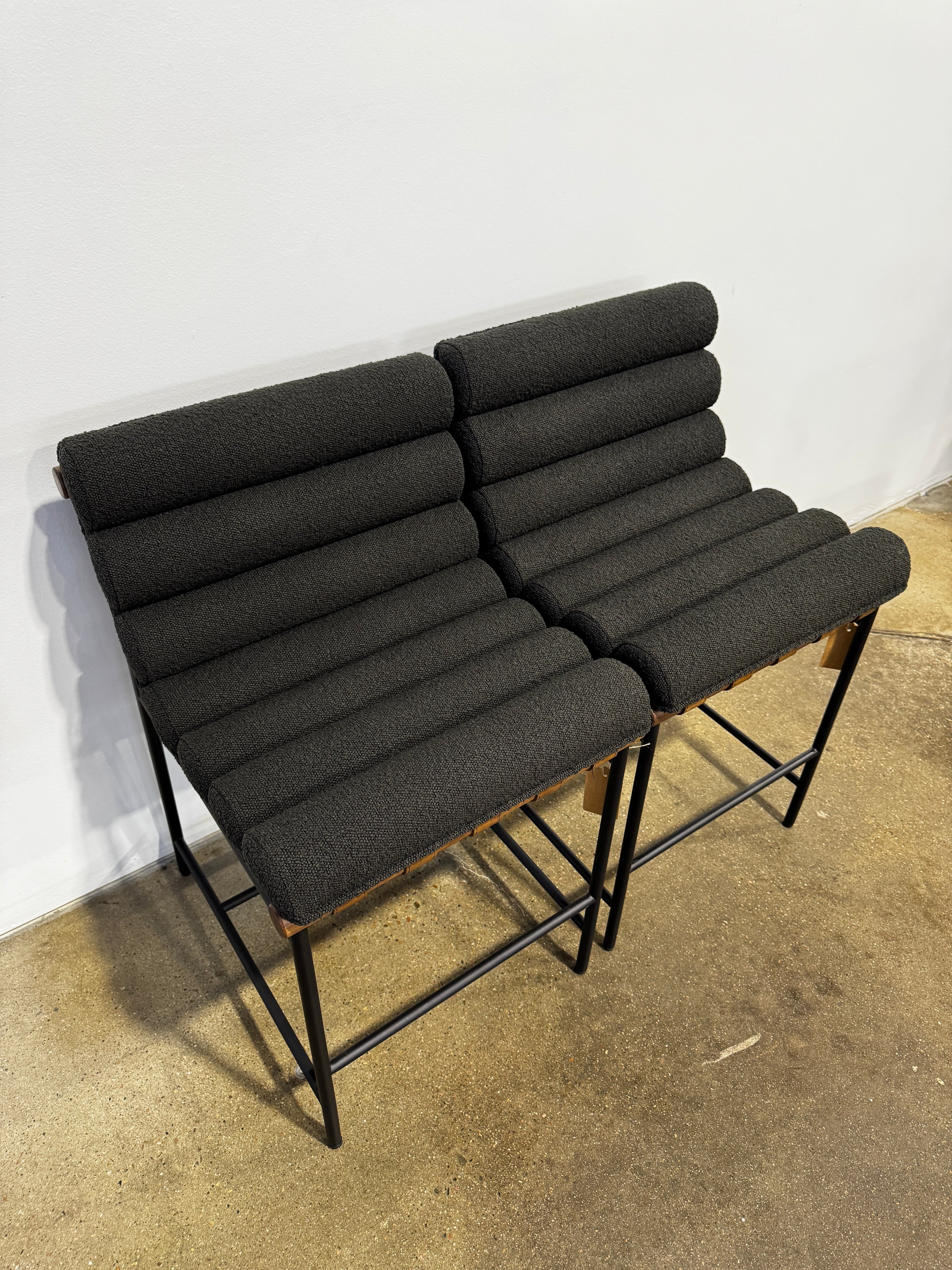 Denver Modern Vail Counter Stool - Charcoal Boucle - Thumbnail 2