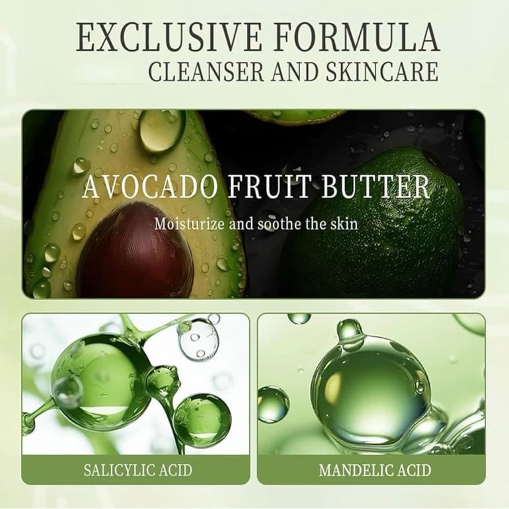 Avocado Bubble Facial Mask - Green - Thumbnail 3