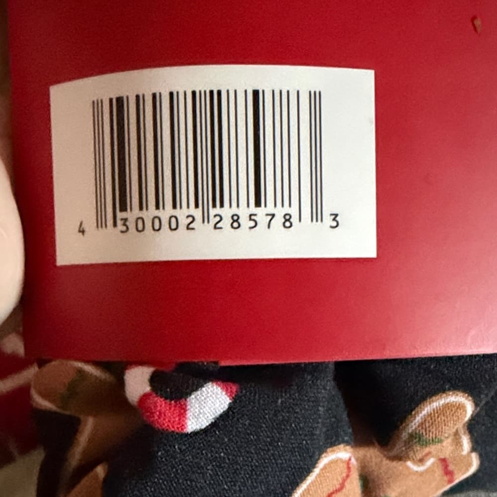 Holiday Style Black Leggings with Gingerbread and Candy Cane Print - Thumbnail 2