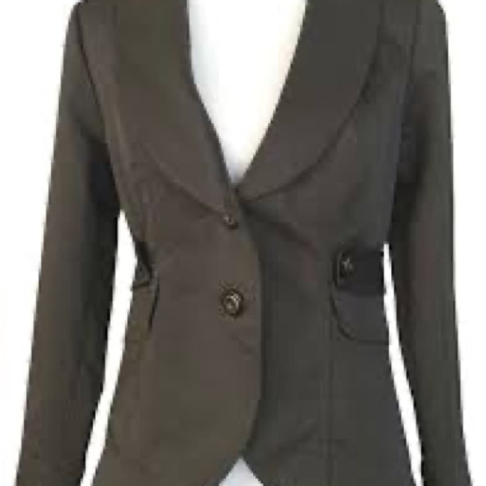 GUC CABI #769 Jacket Work It Blazer Charcoal Gray Peplum - Thumbnail 9