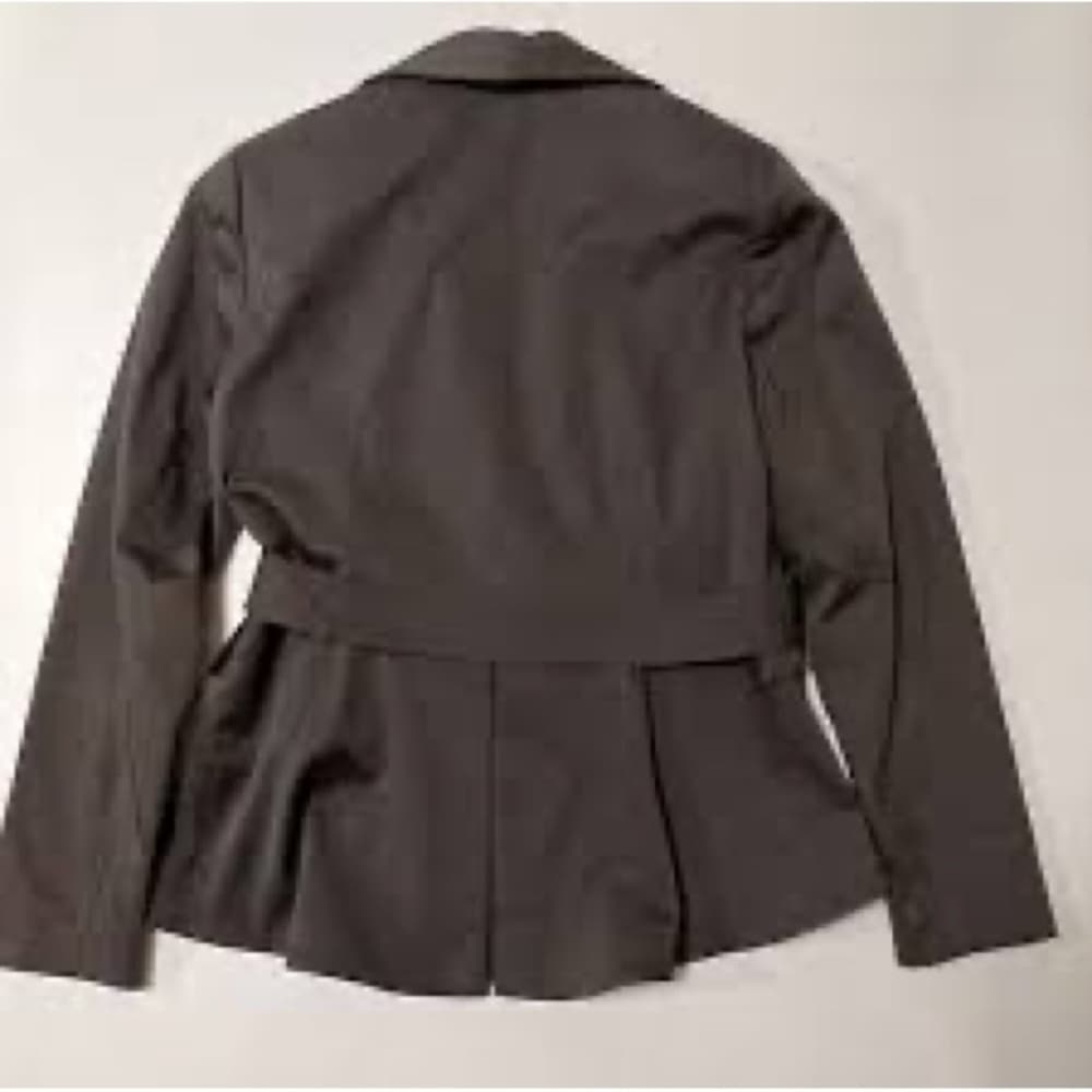 GUC CABI #769 Jacket Work It Blazer Charcoal Gray Peplum - Thumbnail 4