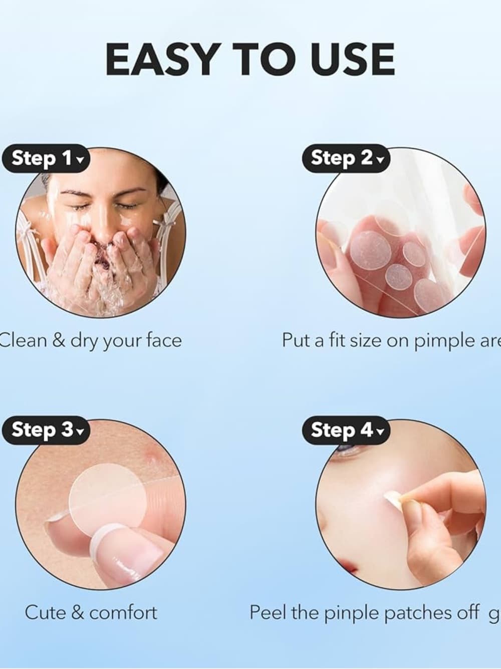 QUSTERE Pimple Patch - Beige/White Acne Patches (288) - Thumbnail 6
