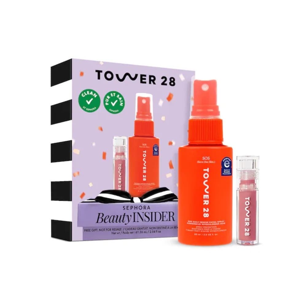 Tower 28 SOS Daily Rescue Facial Spray & Lip Gloss - Thumbnail 2
