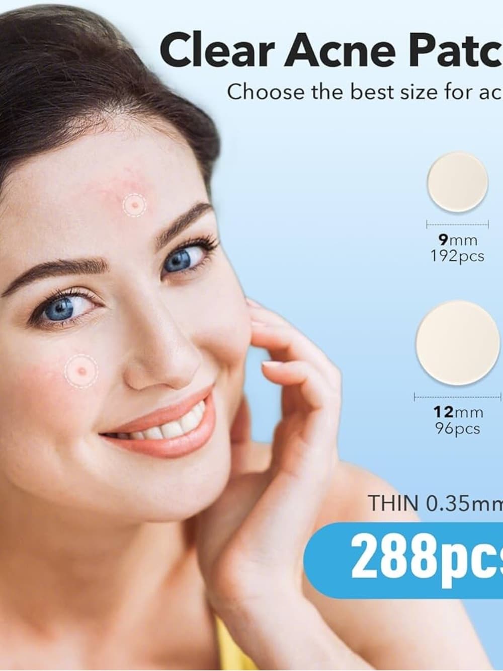 QUSTERE Pimple Patch - Beige/White Acne Patches (288) - Thumbnail 2