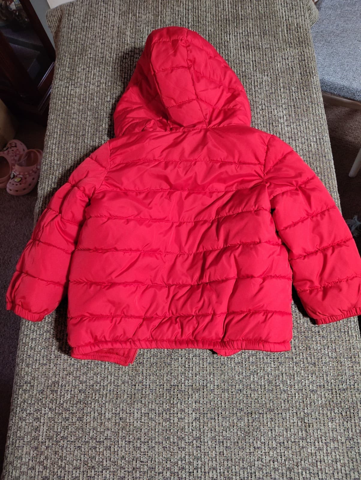 Children's Place Red Puffer Coat Jacket 4T Hooded - Thumbnail 5