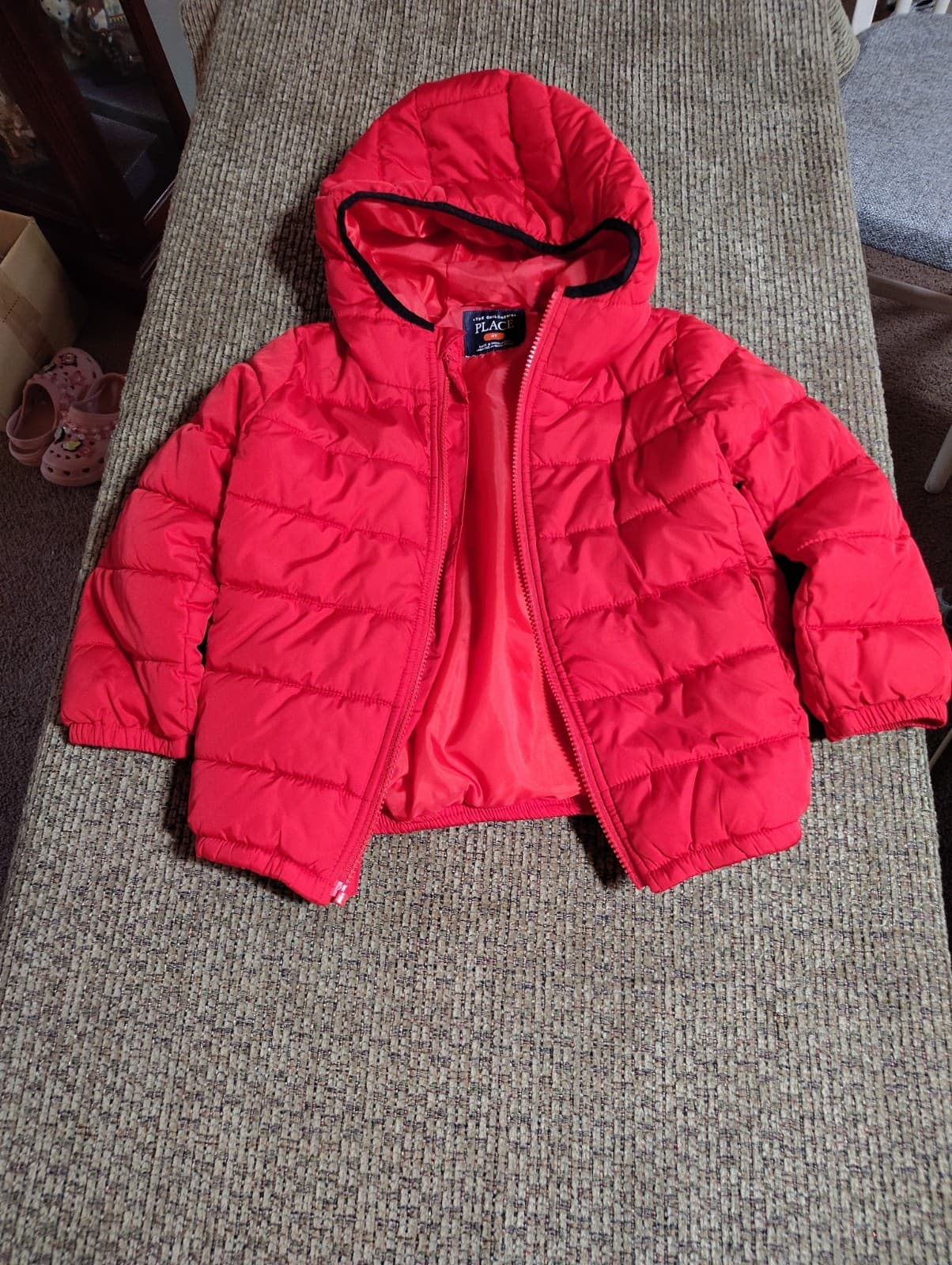 Children's Place Red Puffer Coat Jacket 4T Hooded