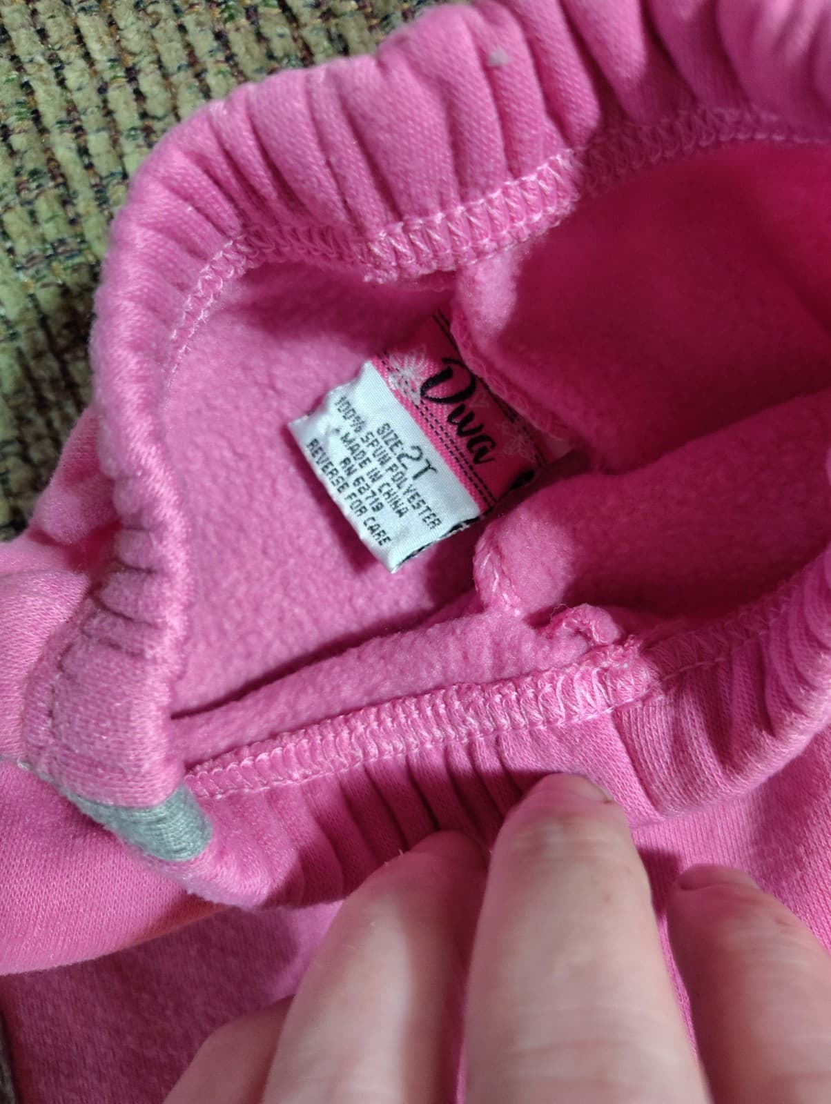 Diva Toddler's Sweat Pants Pink w/ Grey Stripe - Size 2T - Thumbnail 2