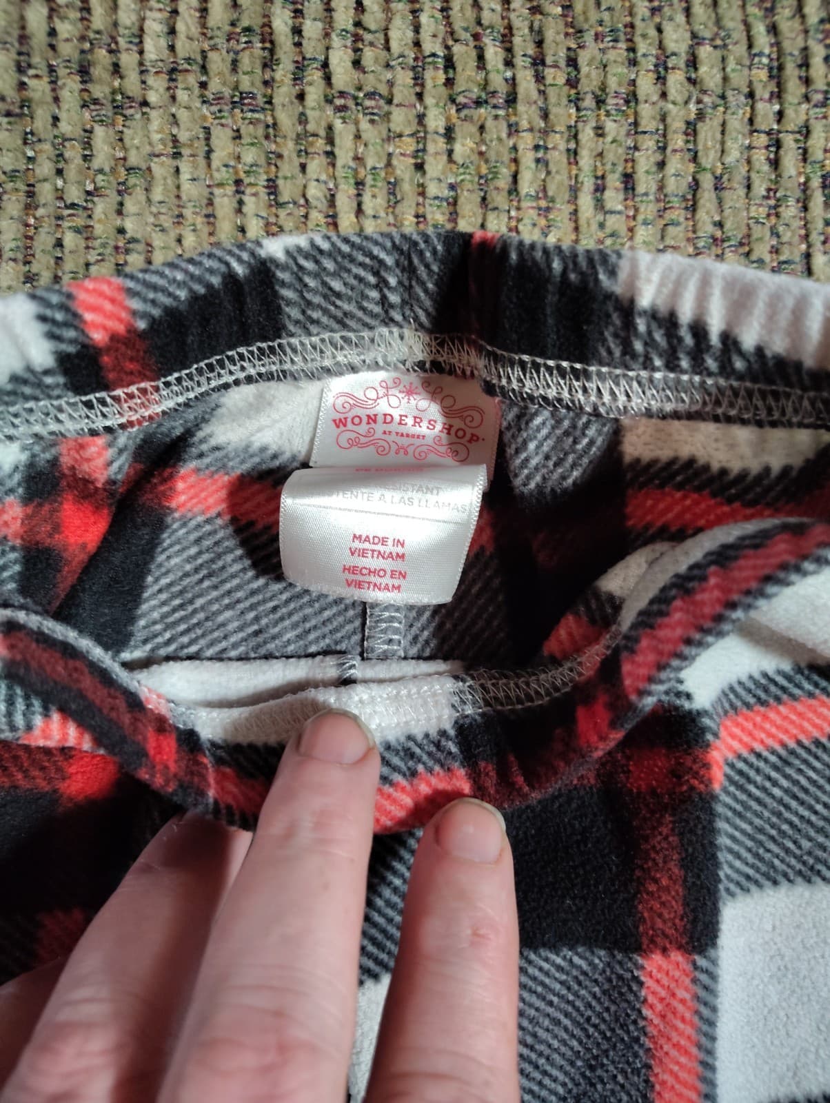 Wondershop Plaid Fleece Matching Family Pajama Pants Size 3T - Thumbnail 3