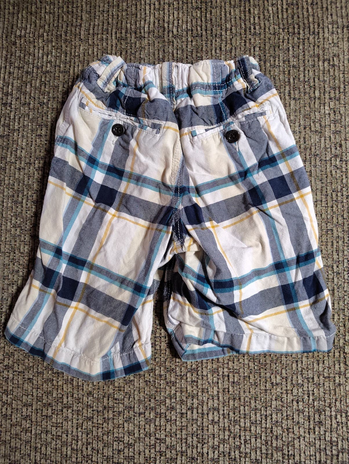 GAP BOYS BLUE PLAID CARGO SHORTS SIZE 6 EXCELLENT COND - Thumbnail 5