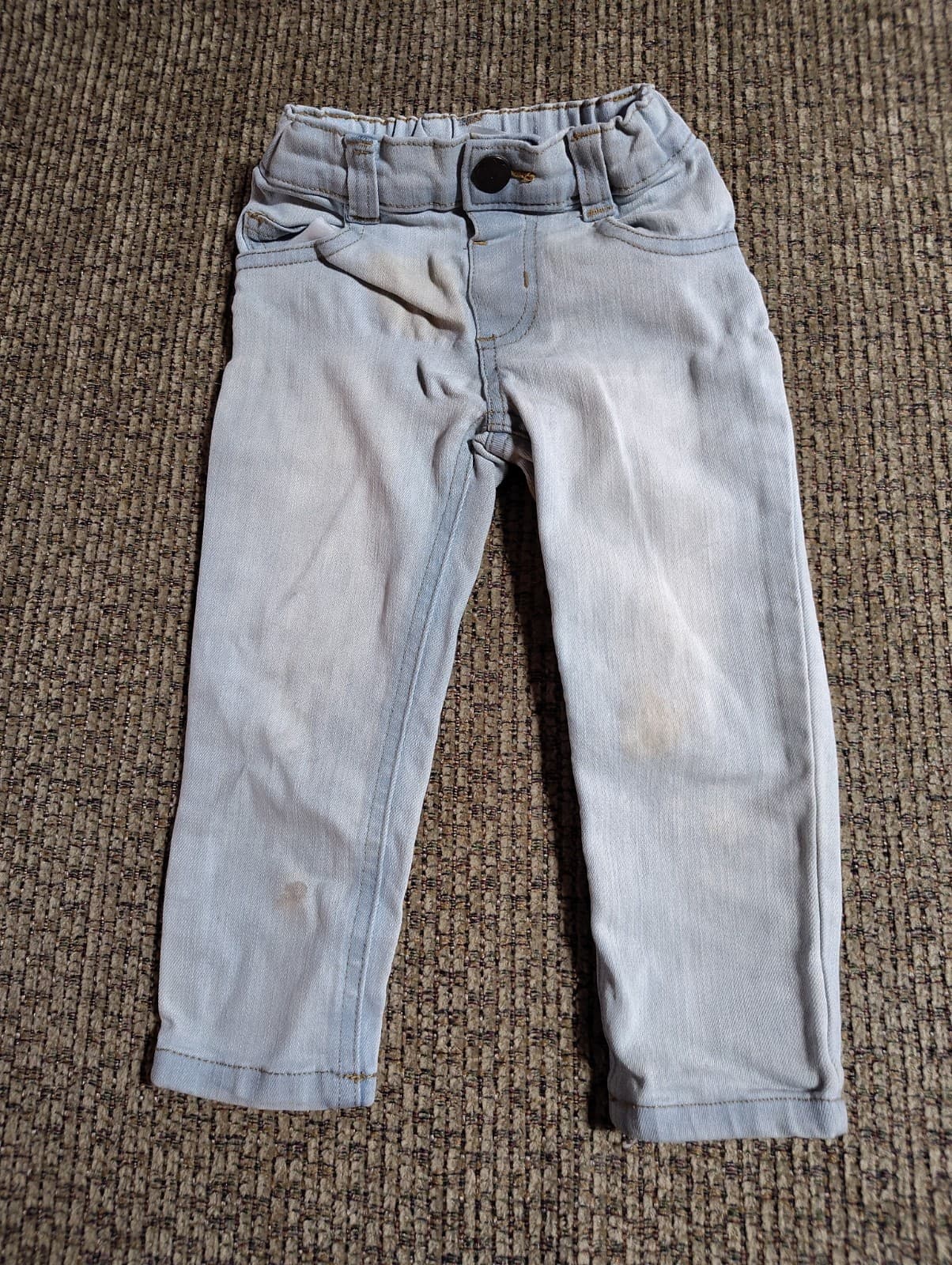 Garanimals 2T Acid Wash Blue Denim Pull-On Ankle Jeans Stretch Pockets