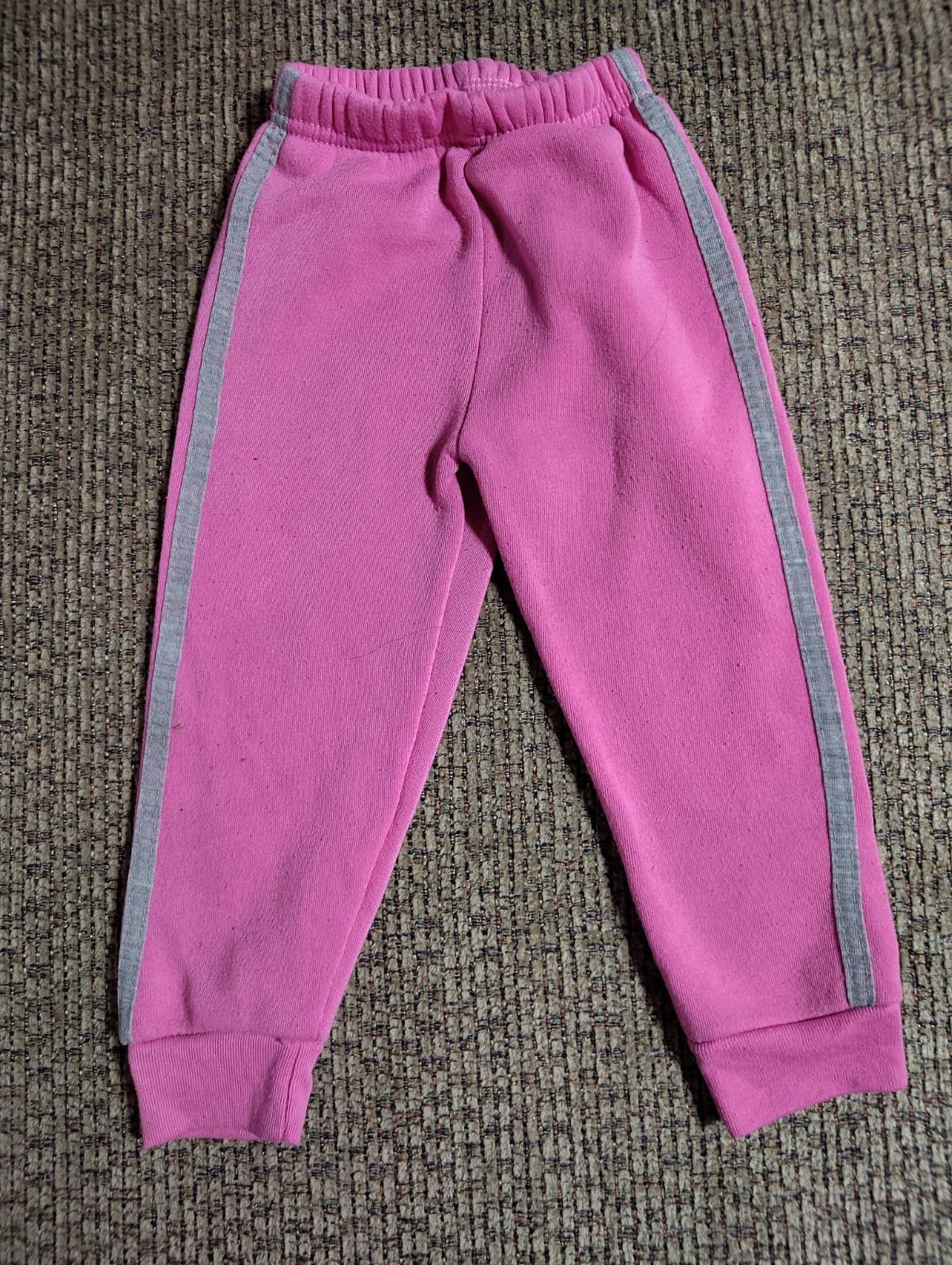 Diva Toddler's Sweat Pants Pink w/ Grey Stripe - Size 2T