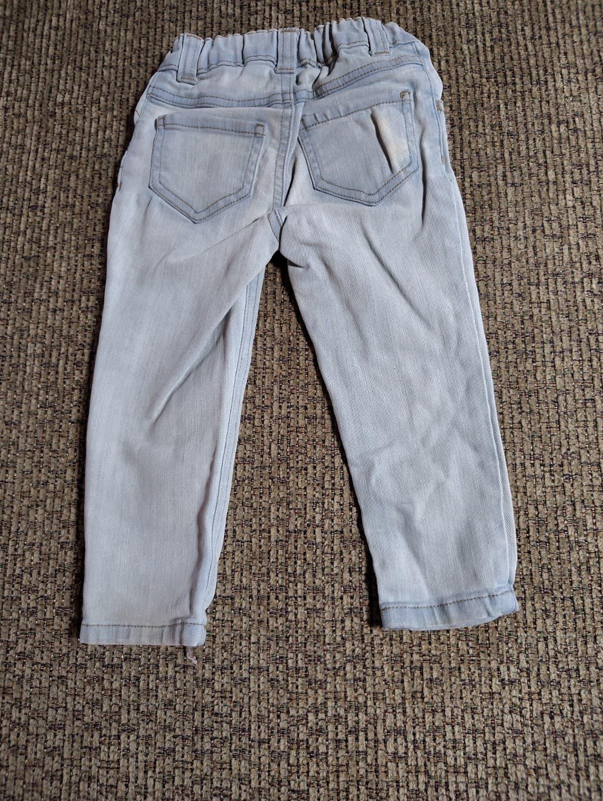 Garanimals 2T Acid Wash Blue Denim Pull-On Ankle Jeans Stretch Pockets - Thumbnail 3