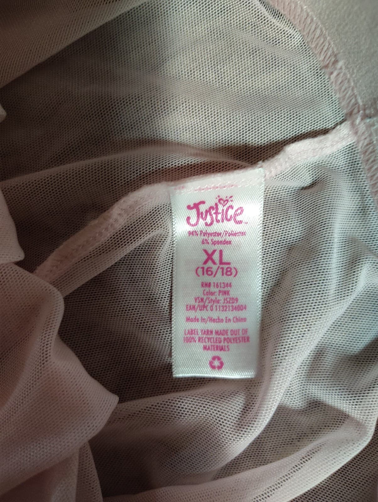 JUSTICE Girls Pink Mesh Ballet Dance Skirt CHOOSE SIZE XL 15/16 - Thumbnail 3