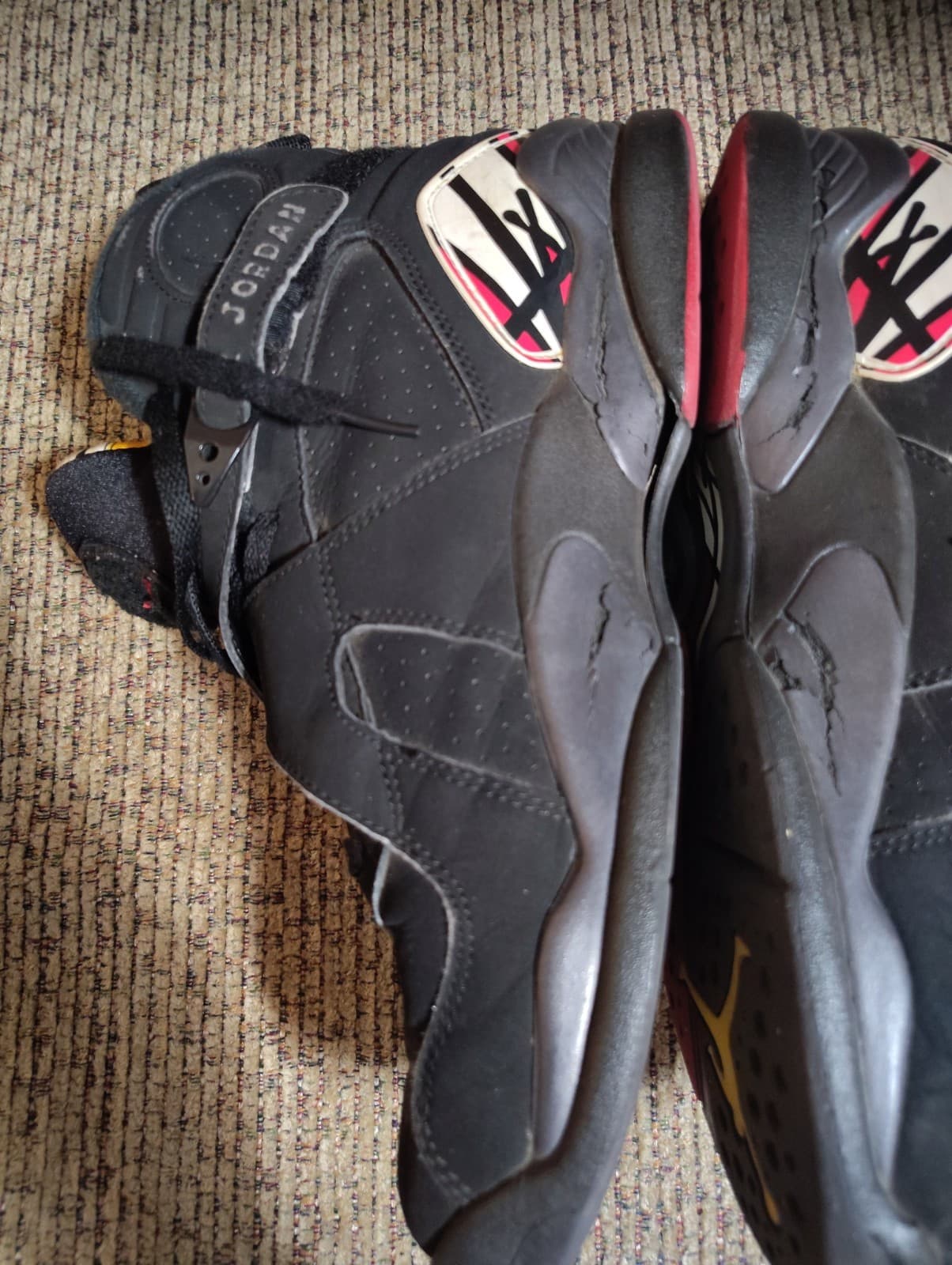 Jordan Air Jordan 8 Retro Playoff 305381-062 Black/True Red High Top Size 11.5 - Thumbnail 6