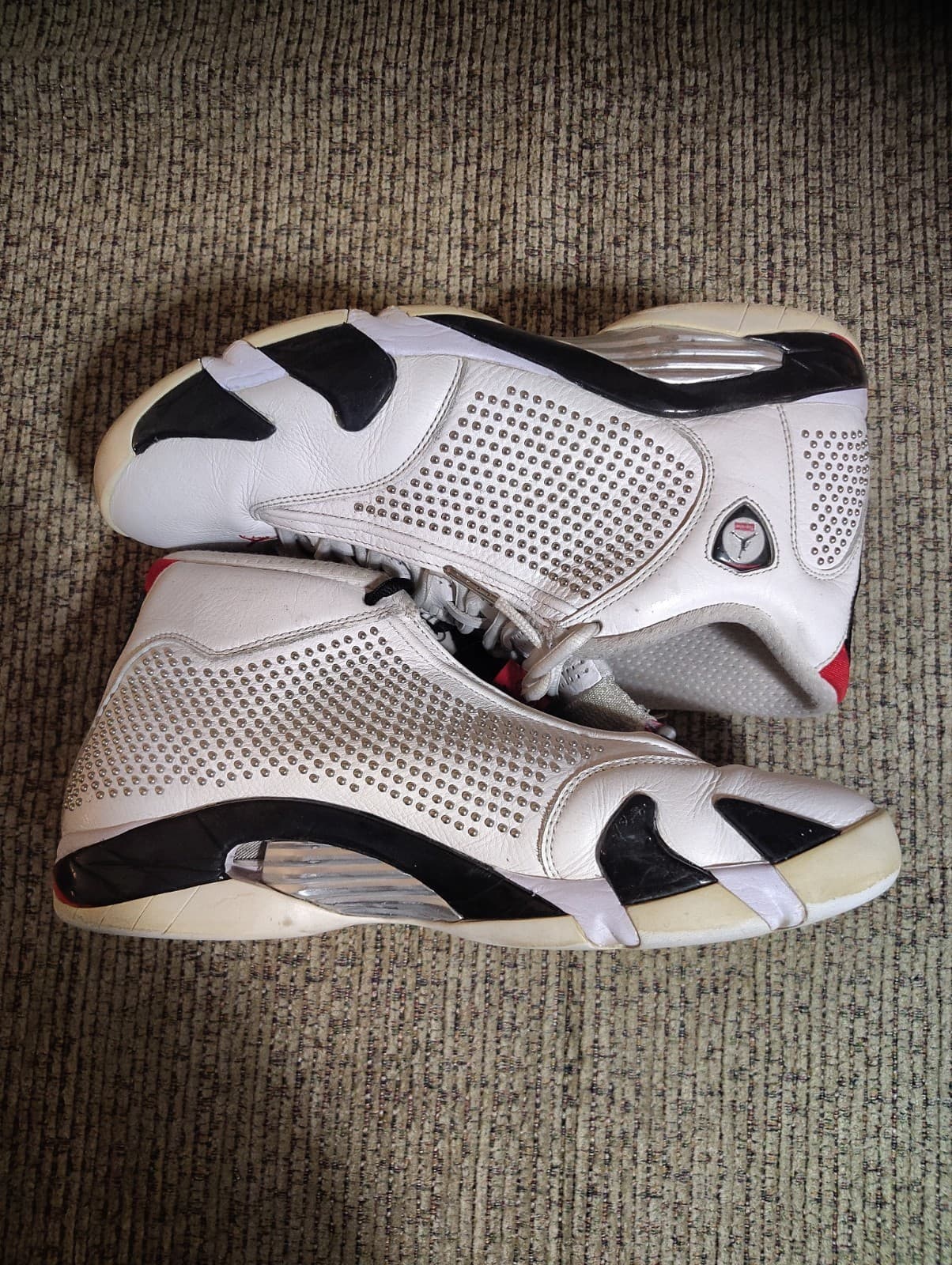 Size 12 - Supreme x Air Jordan 14 Retro White Studded No Box