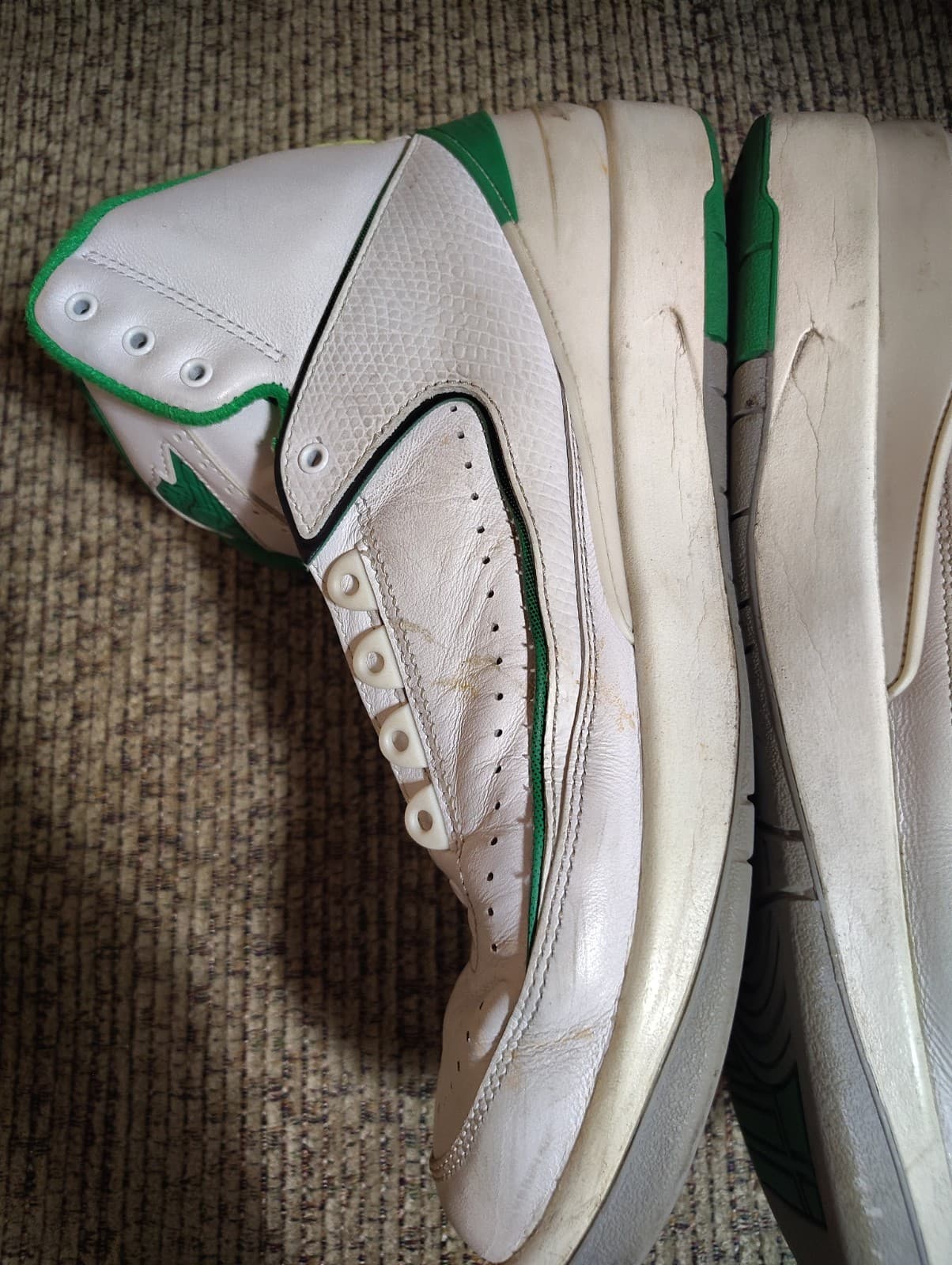 Air Jordan 2 Retro Lucky Green Size 12 Mens With Bucks - Thumbnail 6
