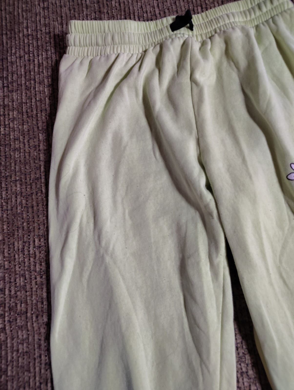 Justice Girl's Size Cozy Fleece Neon Green Jogger Sweatpants Size:XL 16/18 - Thumbnail 4