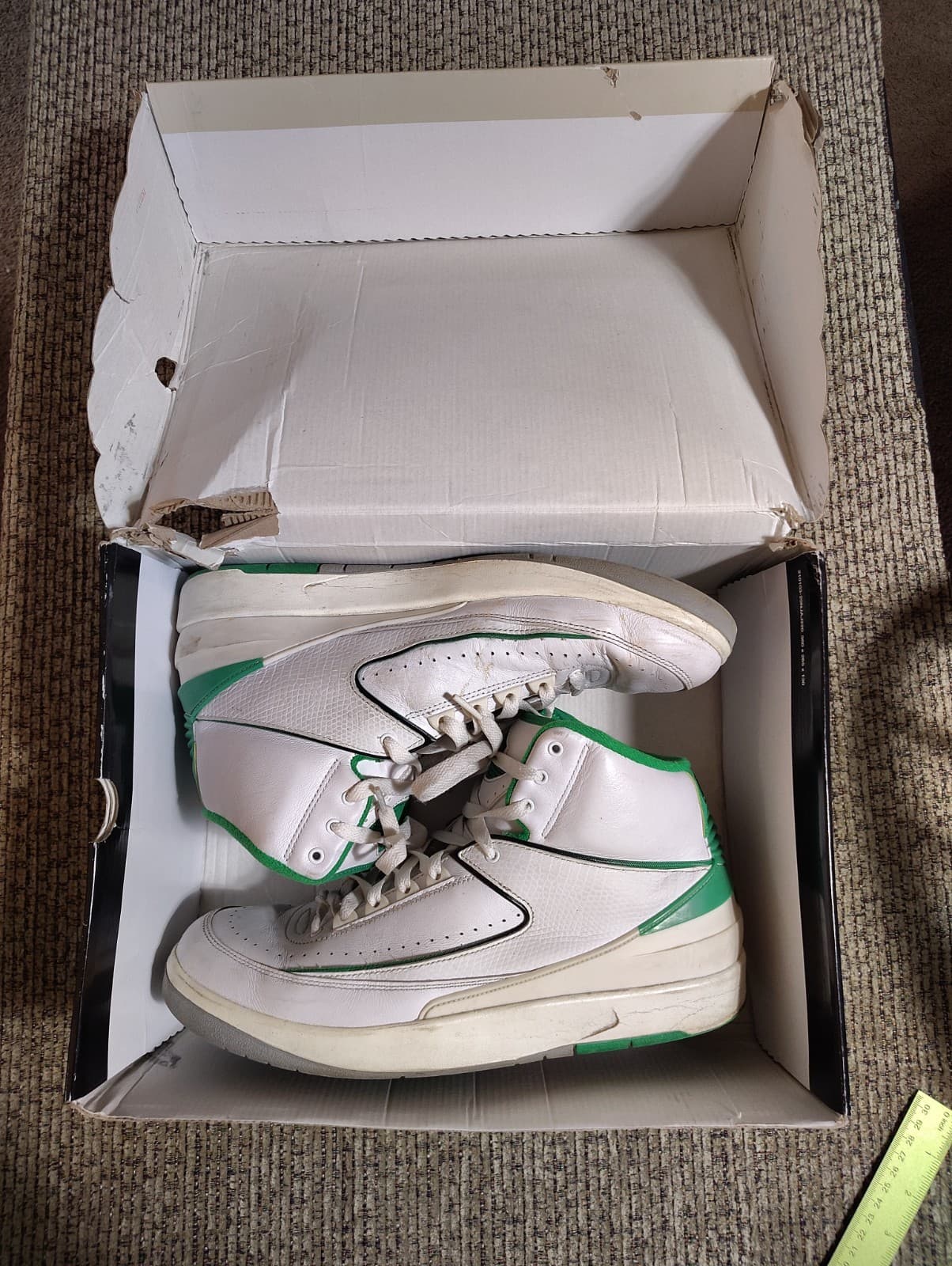 Air Jordan 2 Retro Lucky Green Size 12 Mens With Bucks - Thumbnail 18