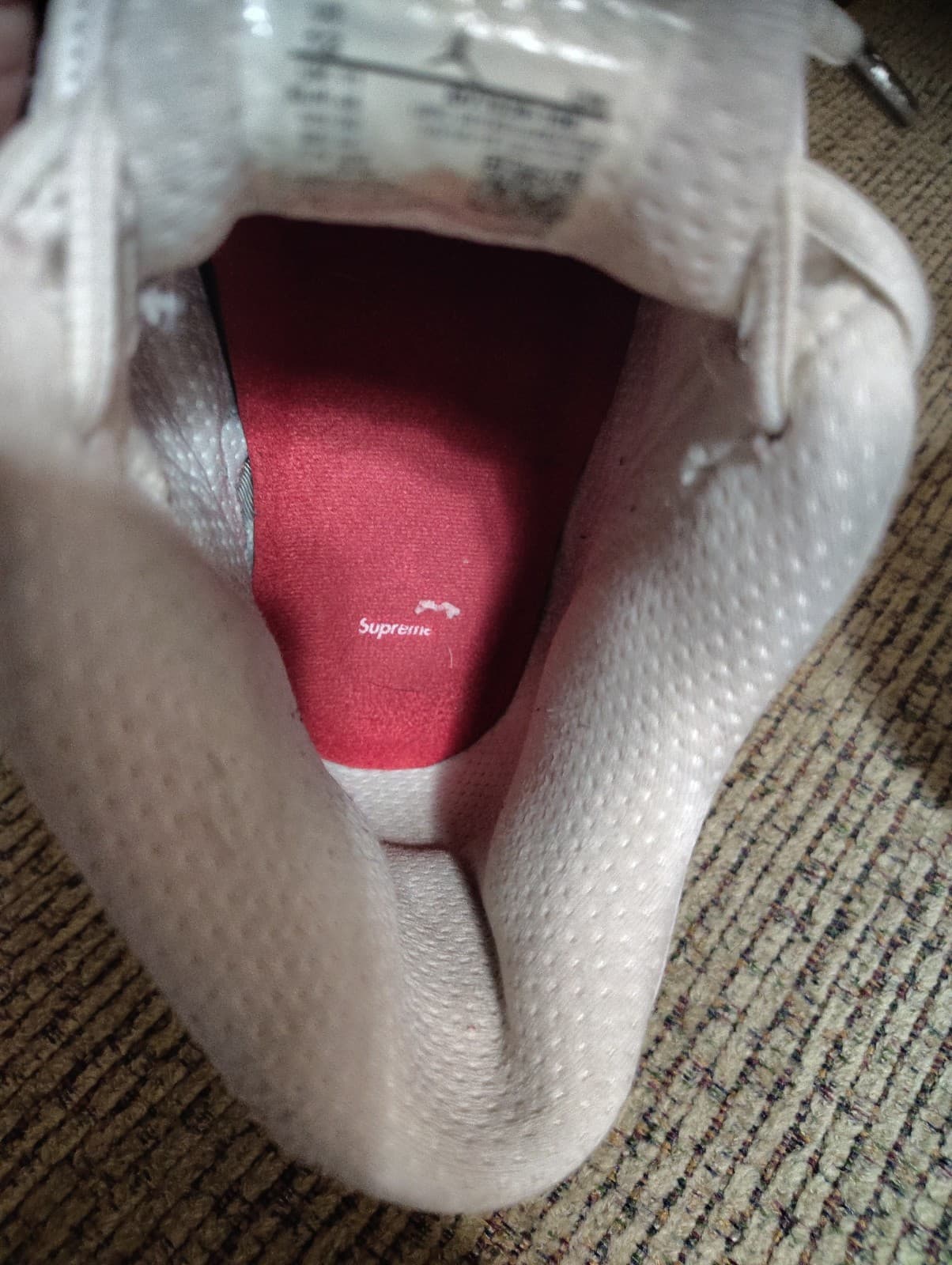 Size 12 - Supreme x Air Jordan 14 Retro White Studded No Box - Thumbnail 19