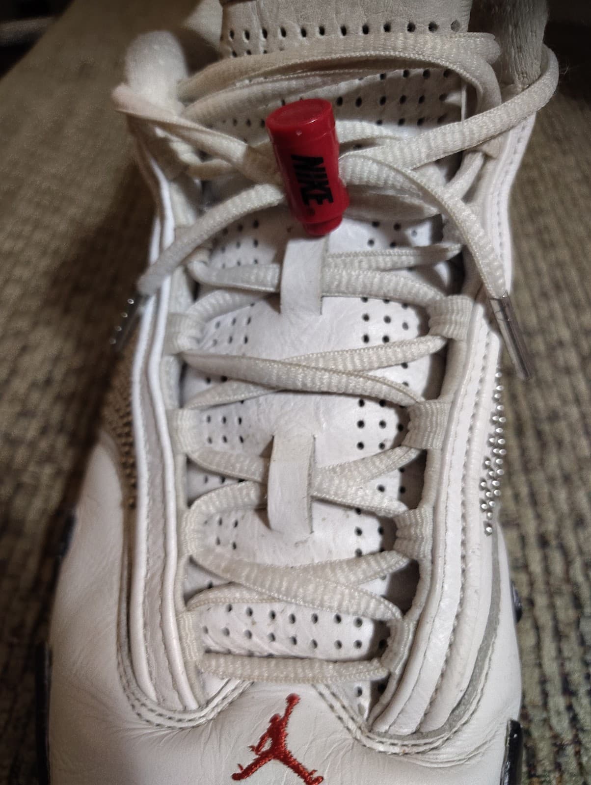 Size 12 - Supreme x Air Jordan 14 Retro White Studded No Box - Thumbnail 5
