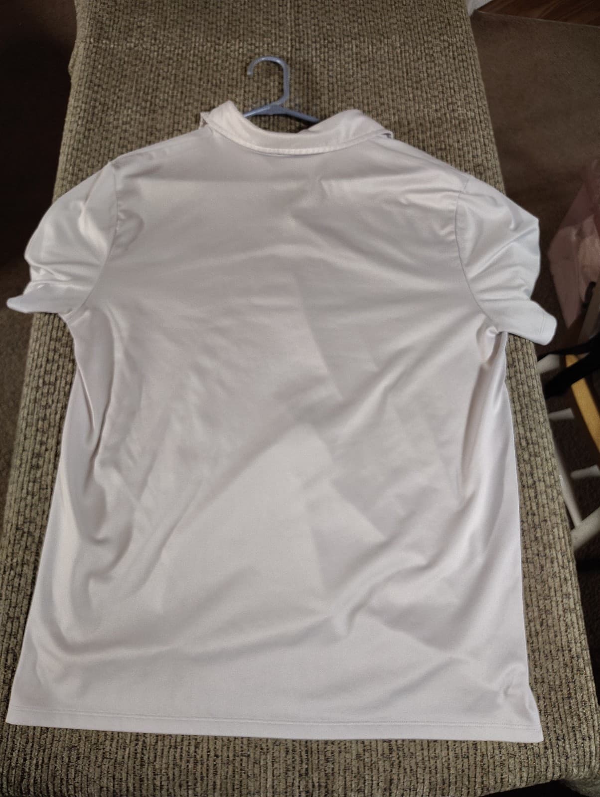 Men's All in Motion Stretch Dry Fit Polo Shirt White New NWT size small - Thumbnail 4