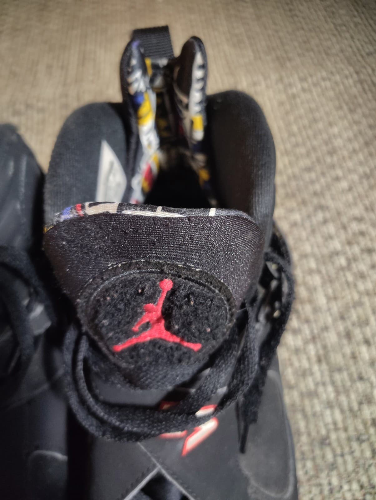 Jordan Air Jordan 8 Retro Playoff 305381-062 Black/True Red High Top Size 11.5 - Thumbnail 4
