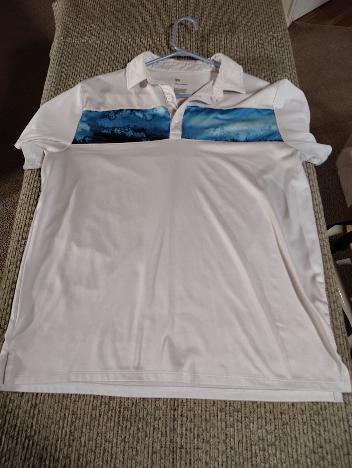 Men's All in Motion Stretch Dry Fit Polo Shirt White New NWT size small