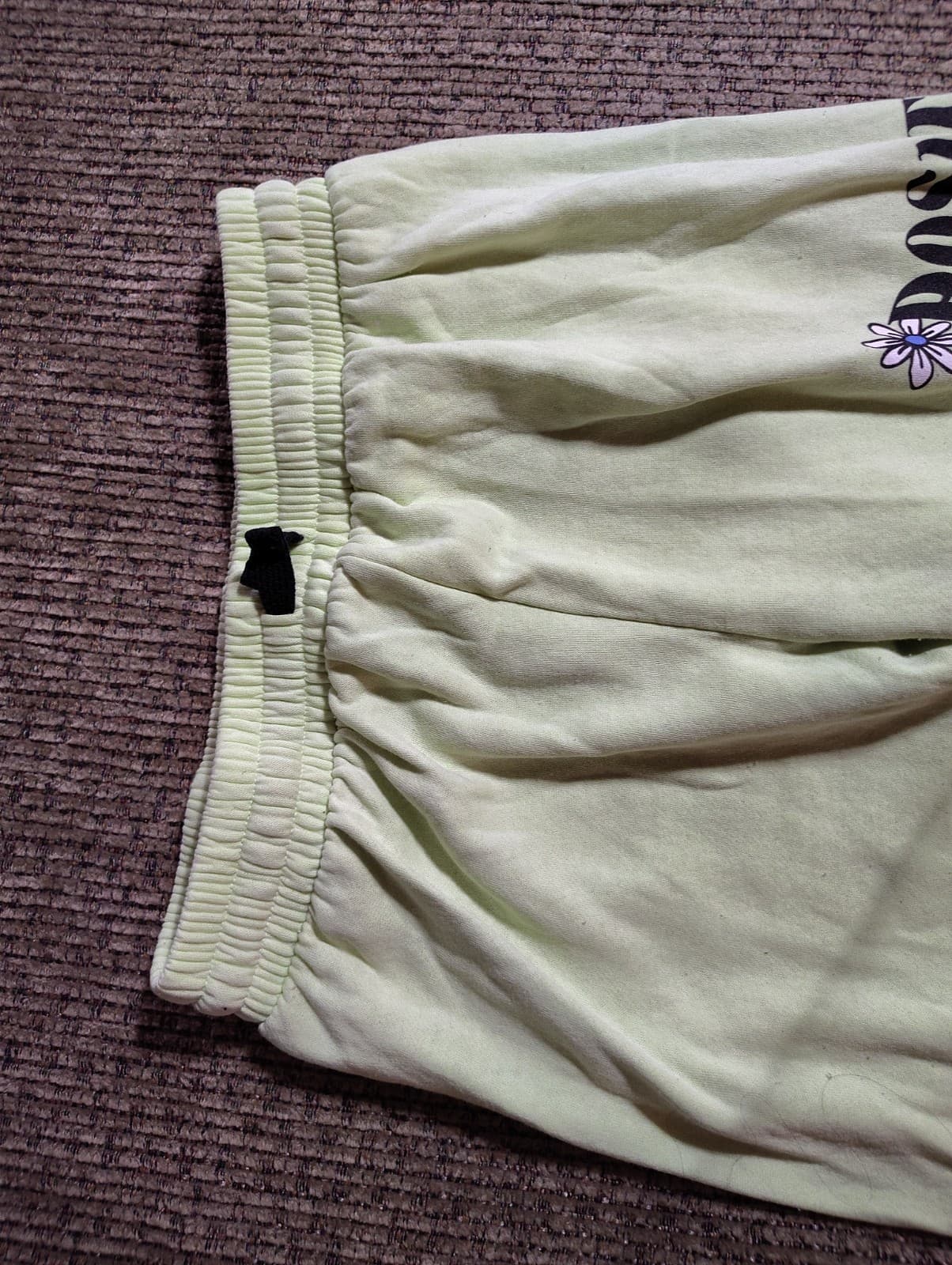 Justice Girl's Size Cozy Fleece Neon Green Jogger Sweatpants Size:XL 16/18 - Thumbnail 7