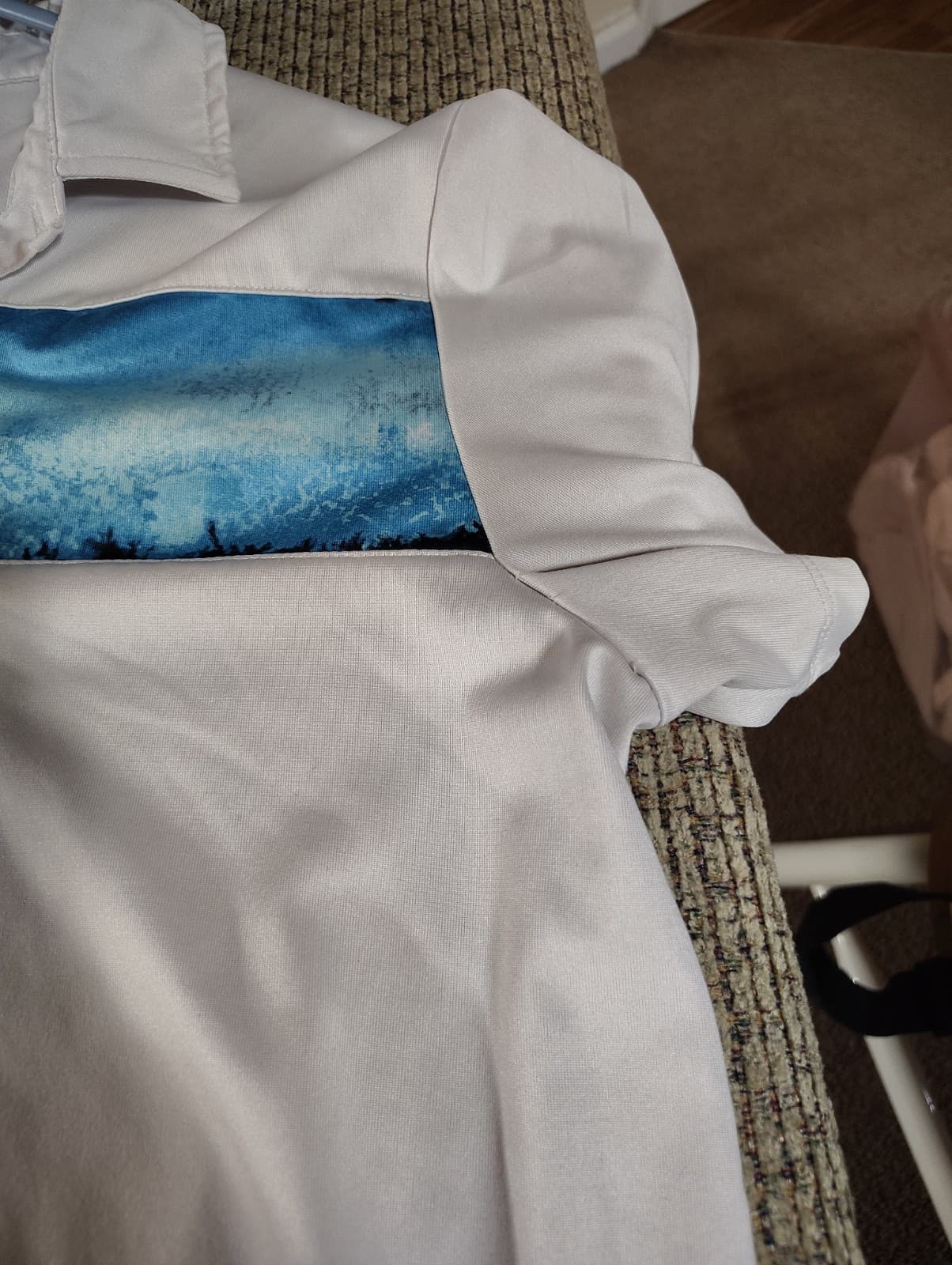 Men's All in Motion Stretch Dry Fit Polo Shirt White New NWT size small - Thumbnail 3