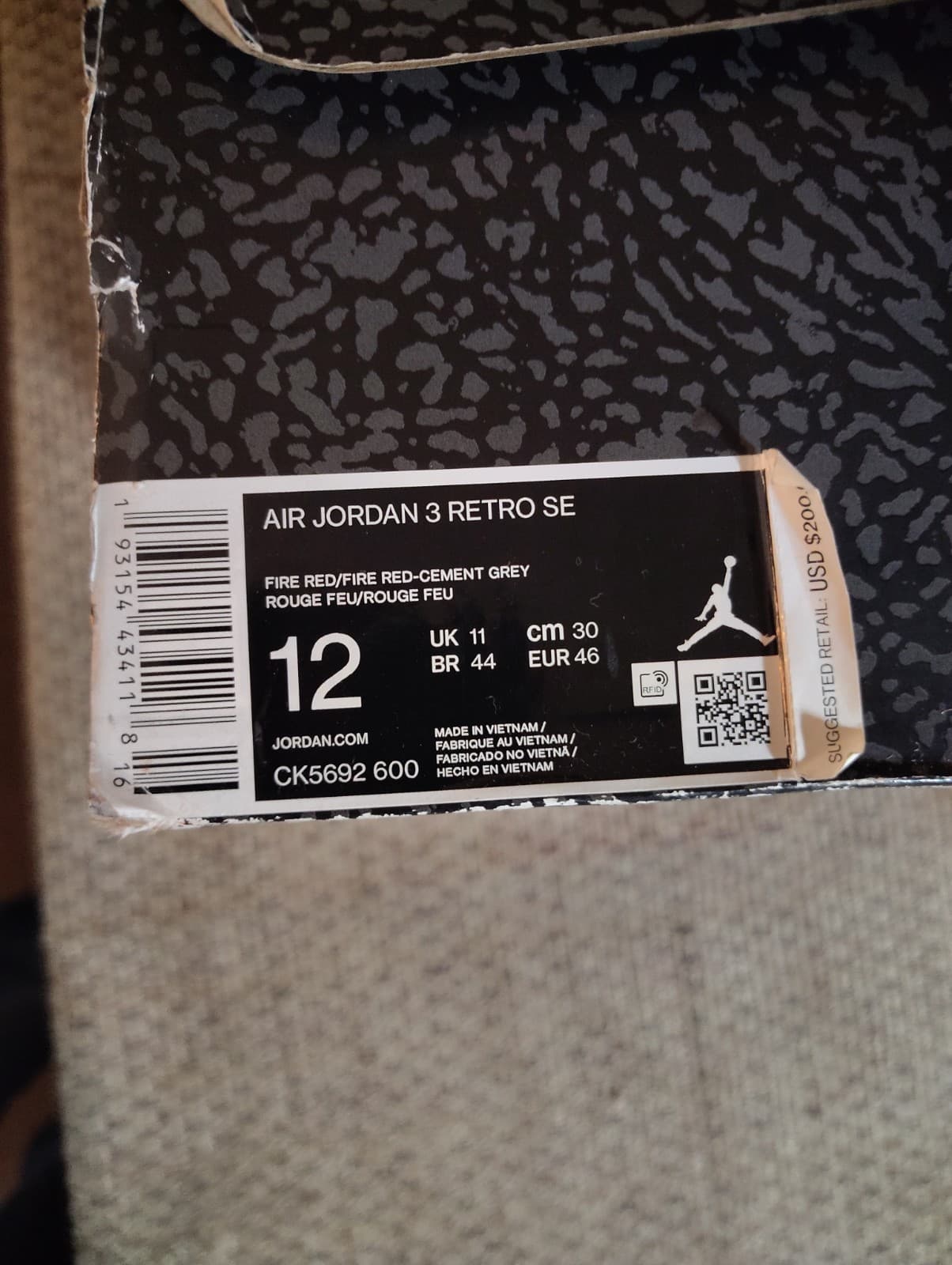 Size 12 - Jordan 3 Retro SE Mid Unite With Box Free Shipping - Thumbnail 18