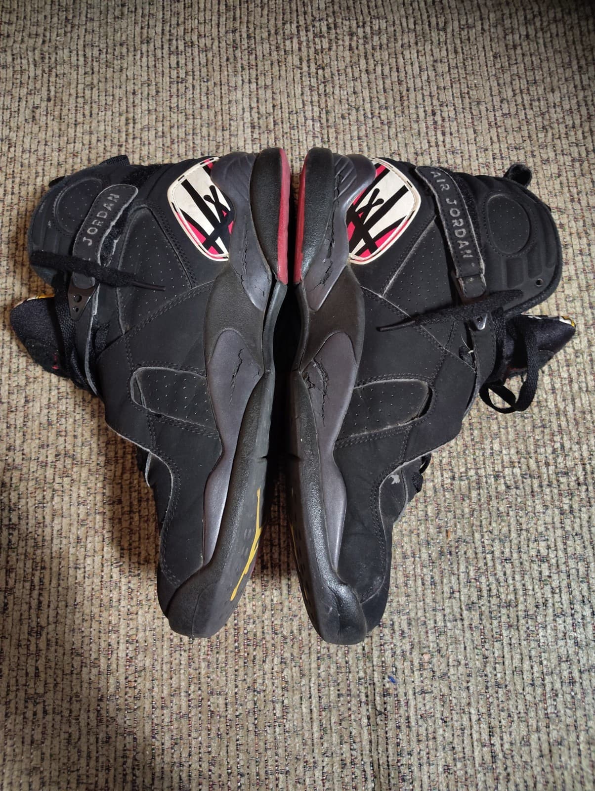 Jordan Air Jordan 8 Retro Playoff 305381-062 Black/True Red High Top Size 11.5 - Thumbnail 5