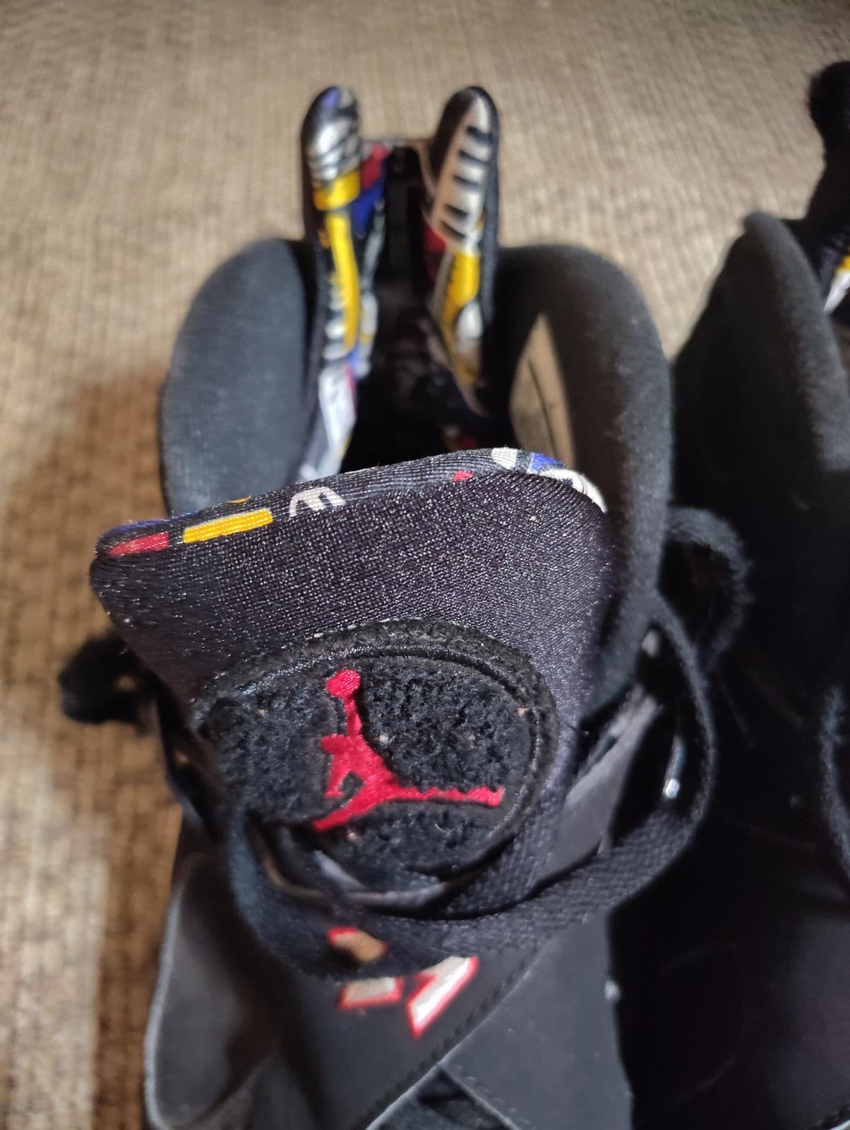 Jordan Air Jordan 8 Retro Playoff 305381-062 Black/True Red High Top Size 11.5 - Thumbnail 3