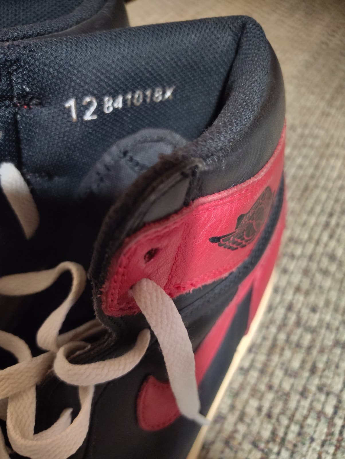 Jordan 1 Retro 2001 Bred Size 12 - Thumbnail 5