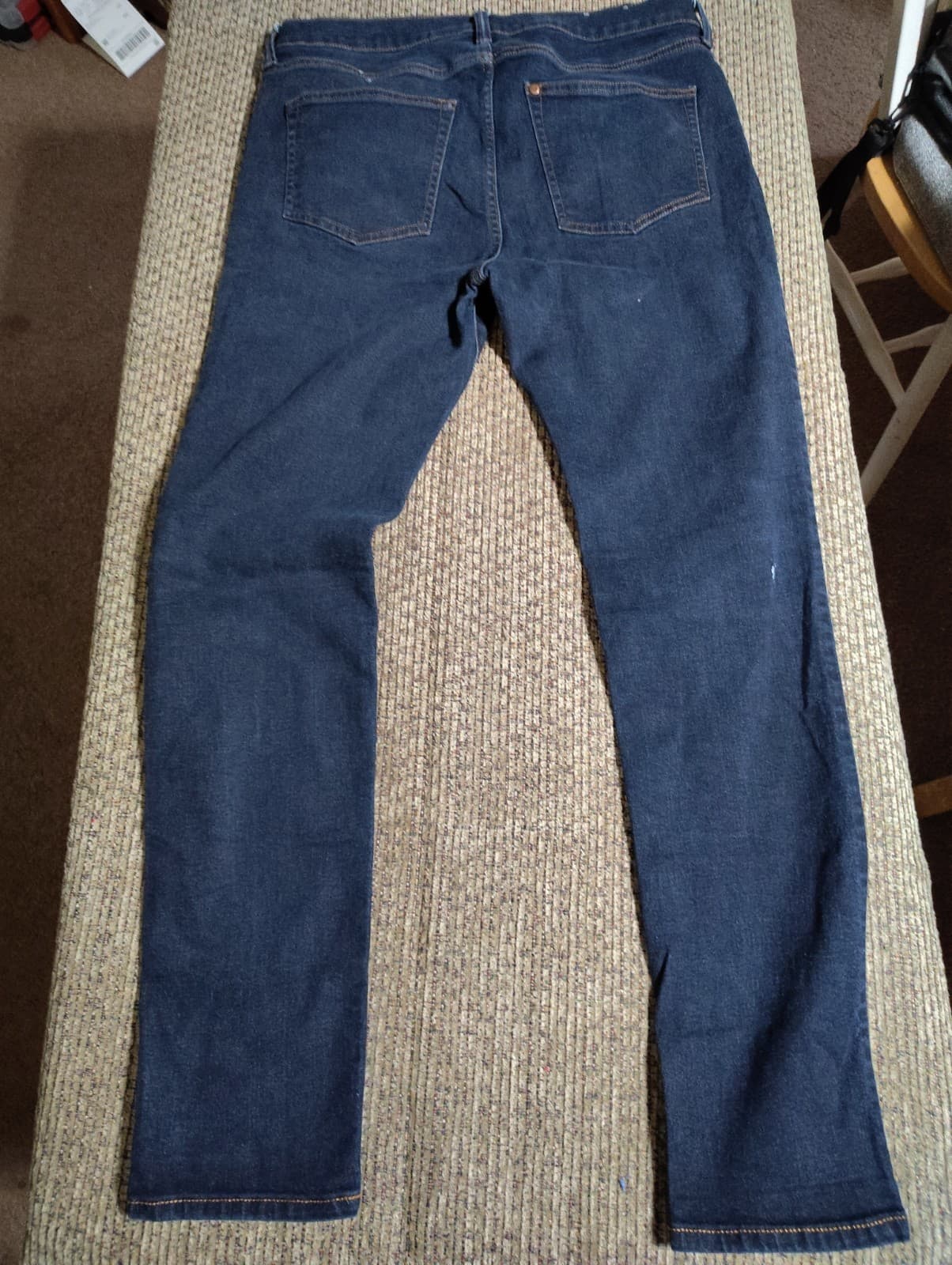 H&M &Denim Mens Jeans Size 29x32 Straight Leg Button Fly Medium Wash 100% Cotton - Thumbnail 5