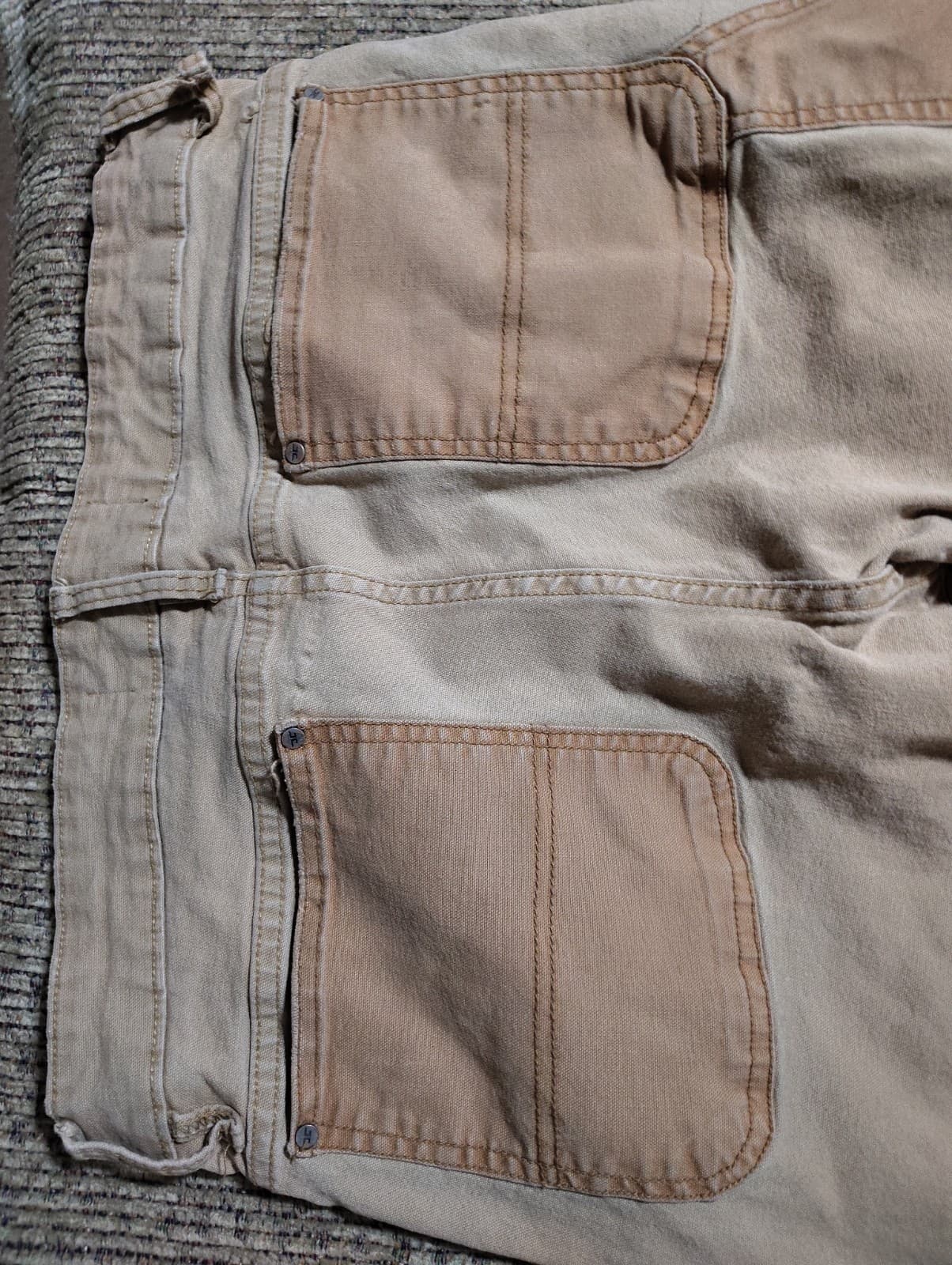 Jordan Craig Legacy Edition Ross Patchwork Jeans Mens 34/36 Tan Multi Pocket - Thumbnail 10