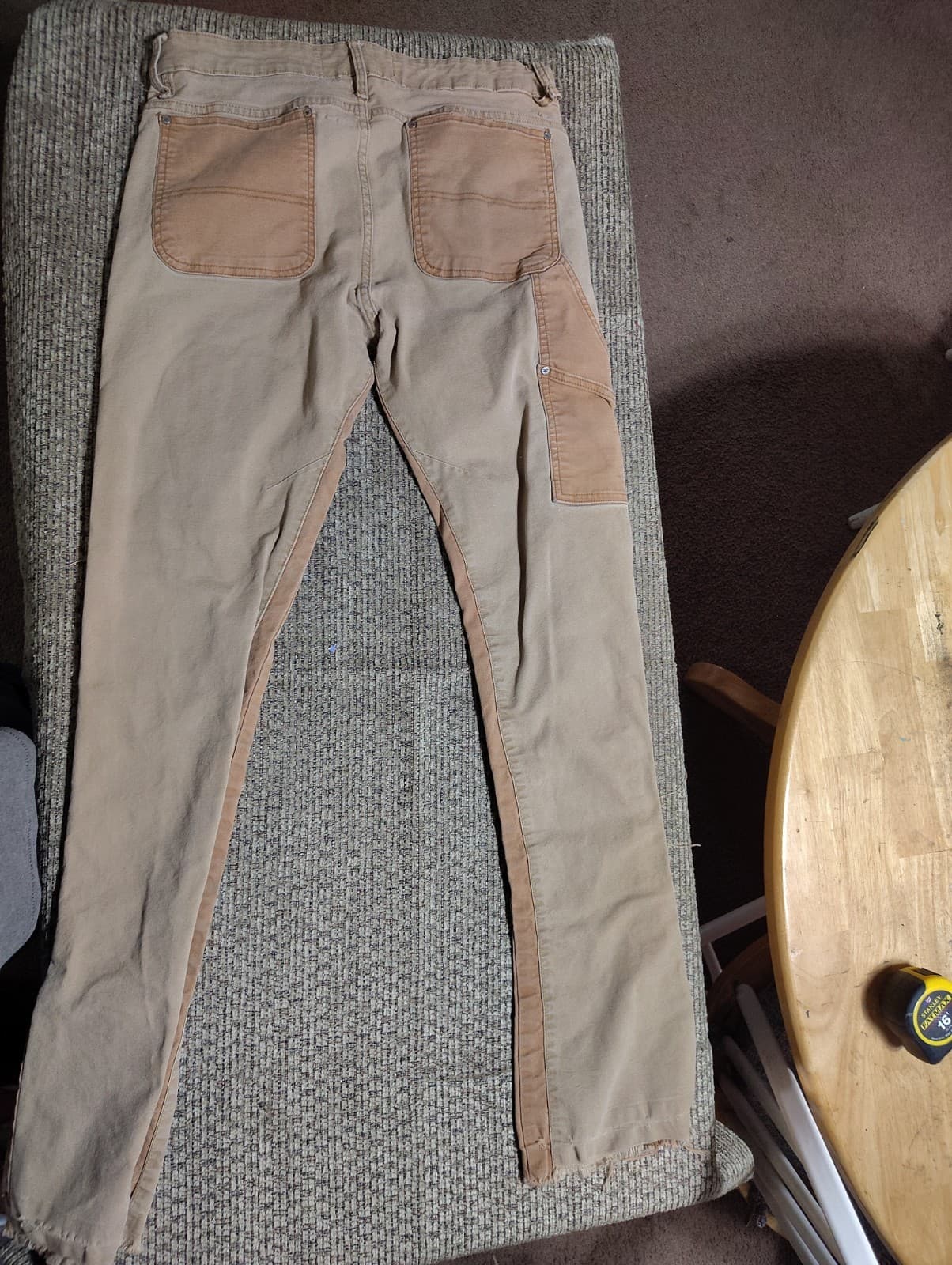 Jordan Craig Legacy Edition Ross Patchwork Jeans Mens 34/36 Tan Multi Pocket - Thumbnail 9
