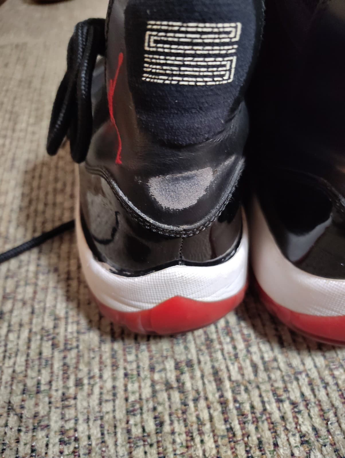 Size 12 Jordan 11 Bred 2012 No Box, Damaged - Thumbnail 13