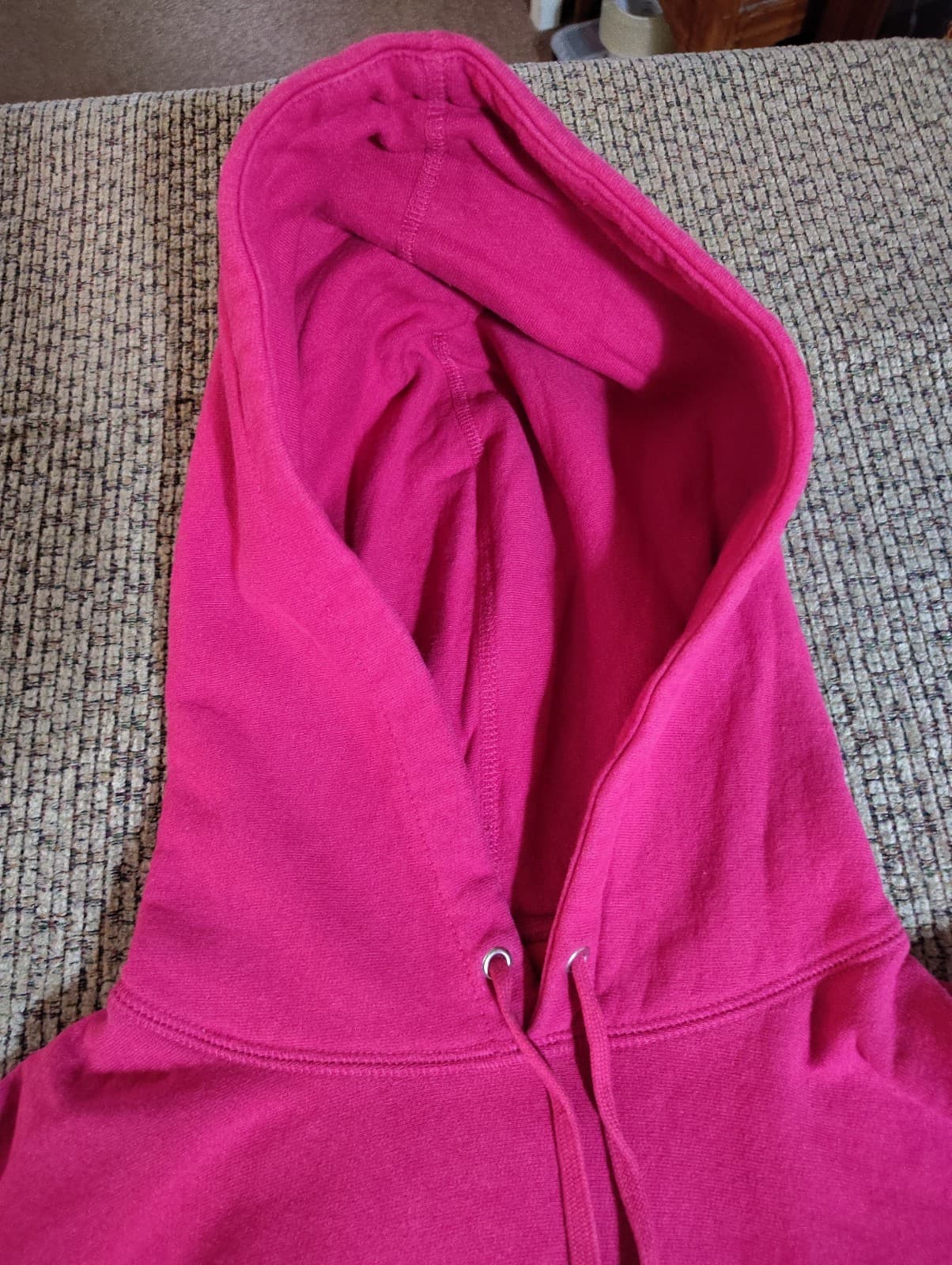 Supreme Reverse Logo Hooded Sweatshirt Fuchsia Pink Hoody 2023 Collection M VGC - Thumbnail 3