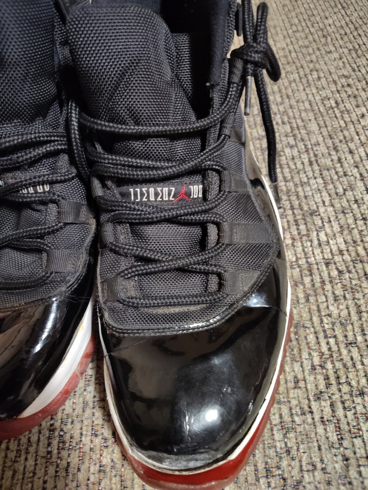 Size 12 Jordan 11 Bred 2012 No Box, Damaged - Thumbnail 6