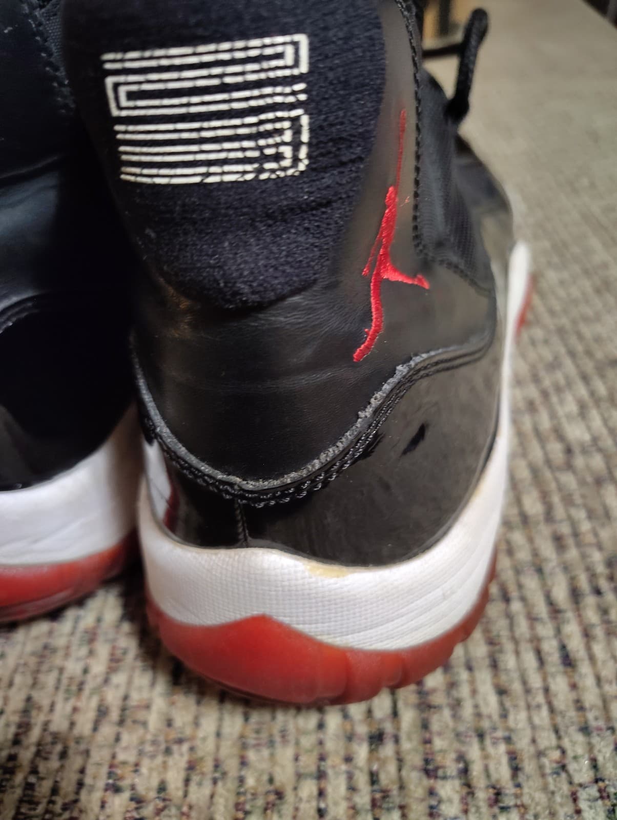 Size 12 Jordan 11 Bred 2012 No Box, Damaged - Thumbnail 14