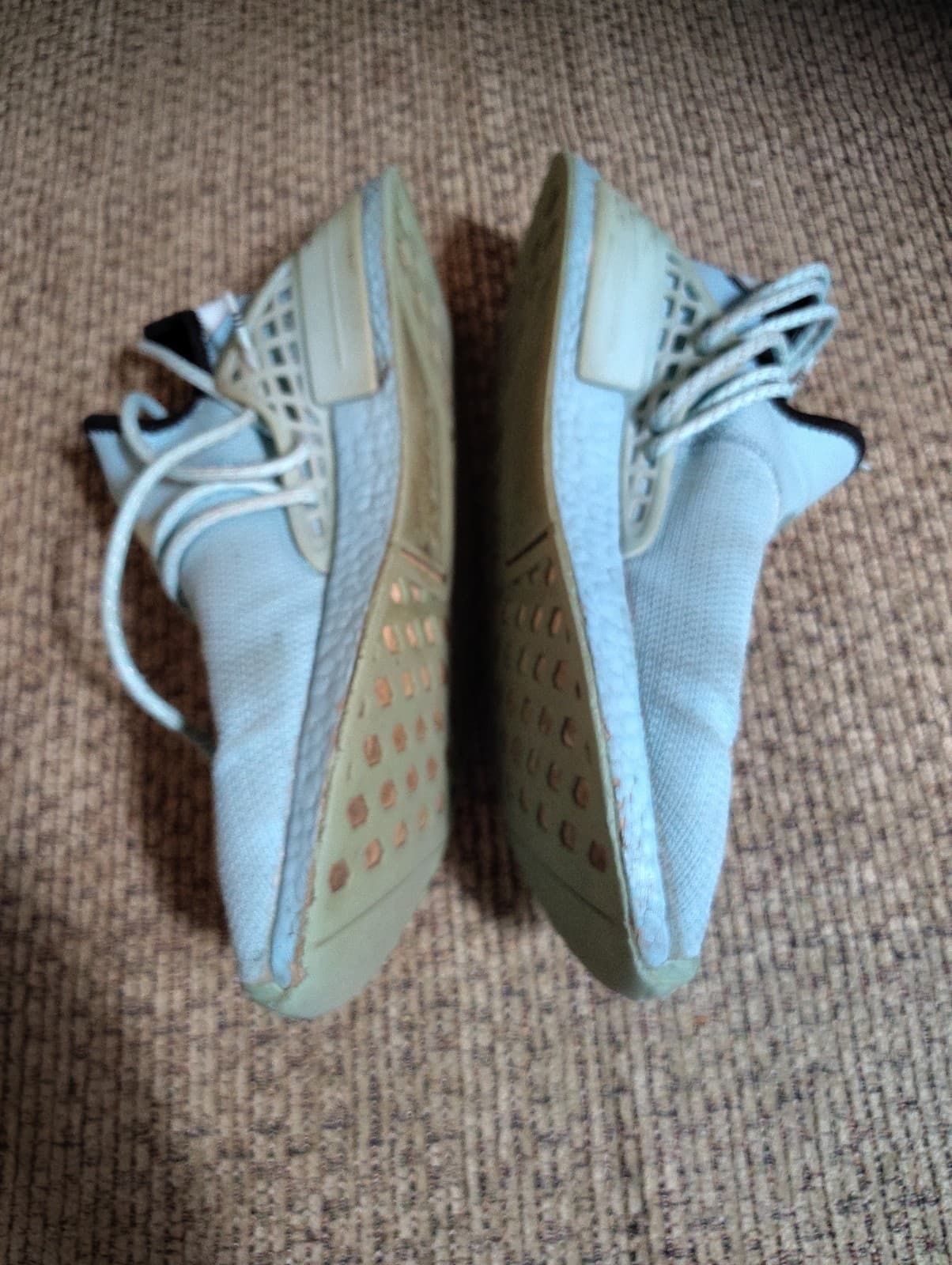 adidas NMD Hu Pharrell Williams Blue Low Top Lace-Up Men's Sneakers "UNTU" - Thumbnail 4